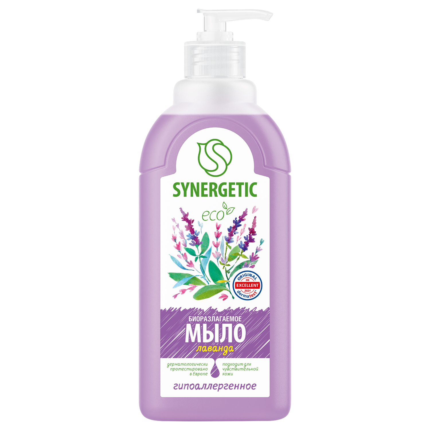 Изображение товара Жидкое мыло для рук и тела SYNERGETIC Лаванда, 500мл