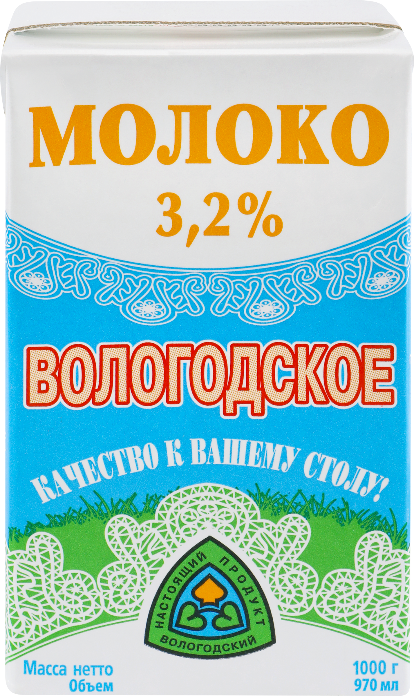 Изображение товара Молоко ультрапастеризованное СЕВЕРНОЕ МОЛОКО Вологодское 3,2%, без змж, 1000г