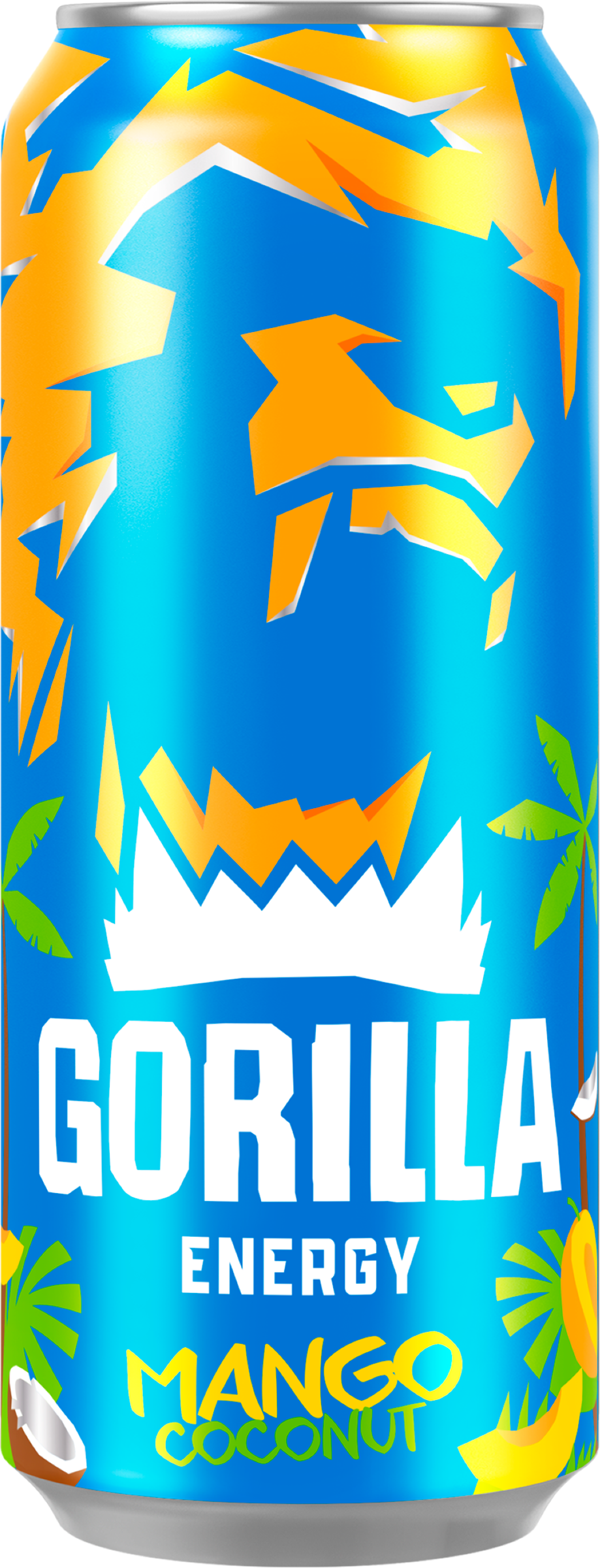Изображение товара Напиток энергетический GORILLA Mango Coconut тонизирующий сильногазированный, 0.45л