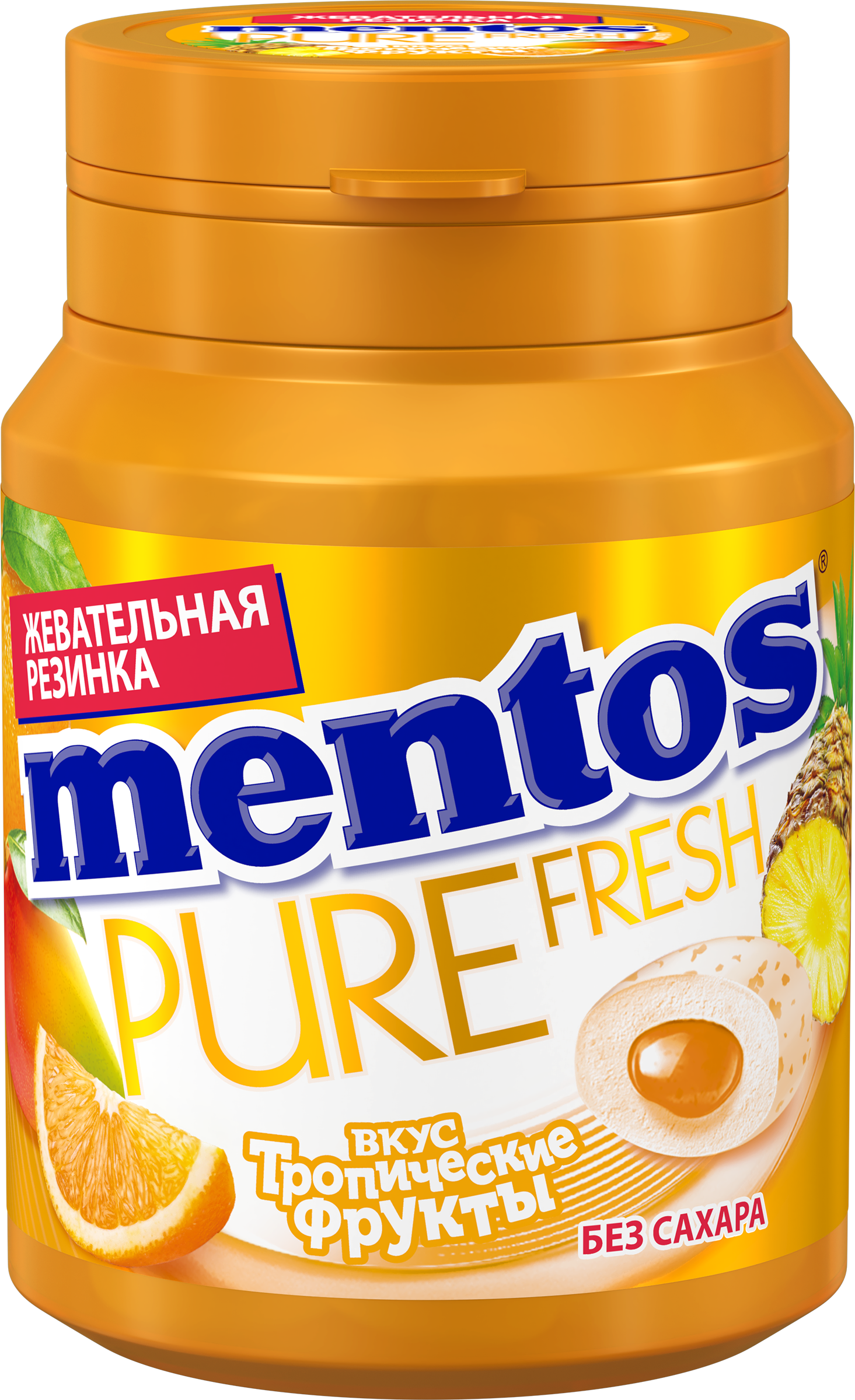 Изображение товара Жевательная резинка MENTOS Pure Fresh со вкусом тропических фруктов, 54г Изображение товара Жевательная резинка MENTOS Pure Fresh со вкусом тропических фруктов, 54г