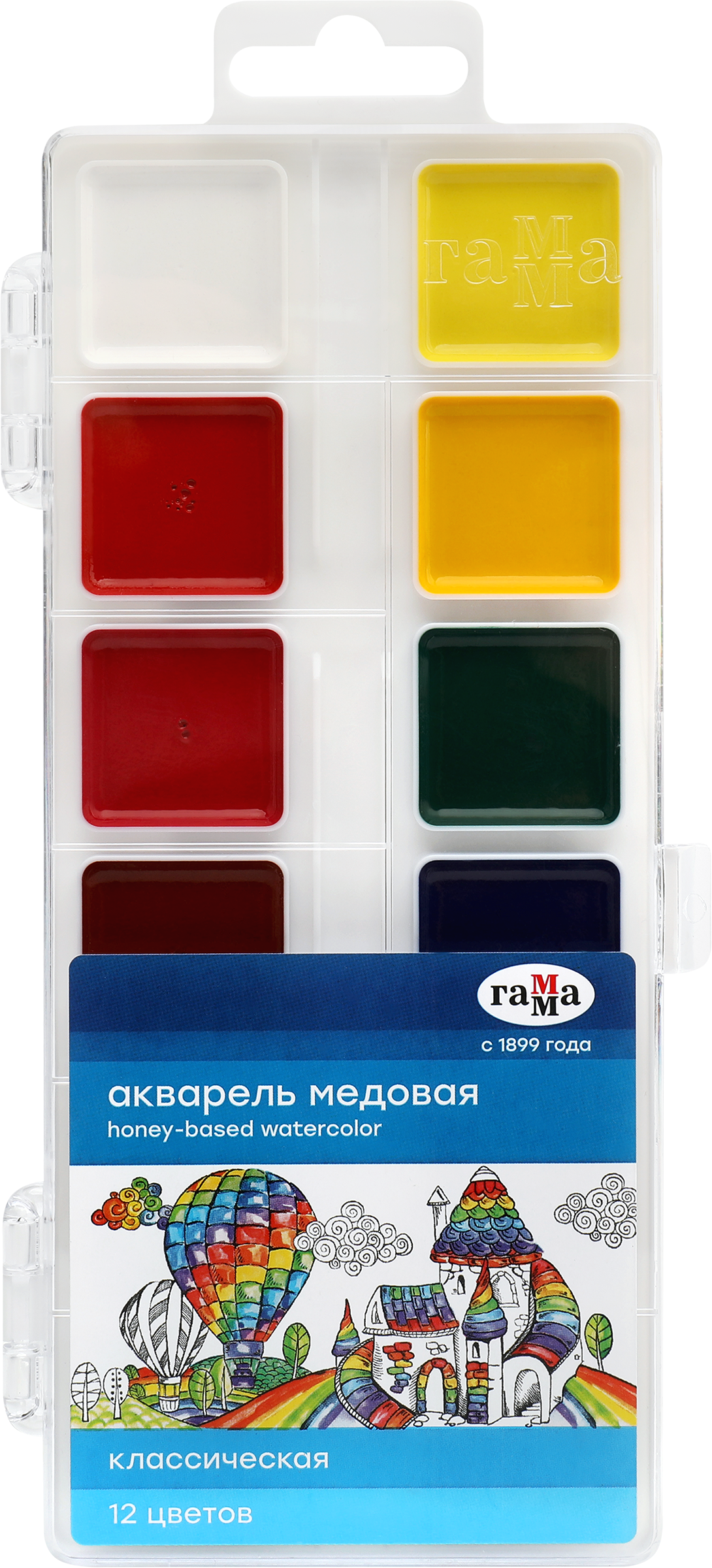 Изображение товара Акварель медовая ГАММА Классическая 12 цветов, без кисти Арт. 293985 Изображение товара Акварель медовая ГАММА Классическая 12 цветов, без кисти Арт. 293985