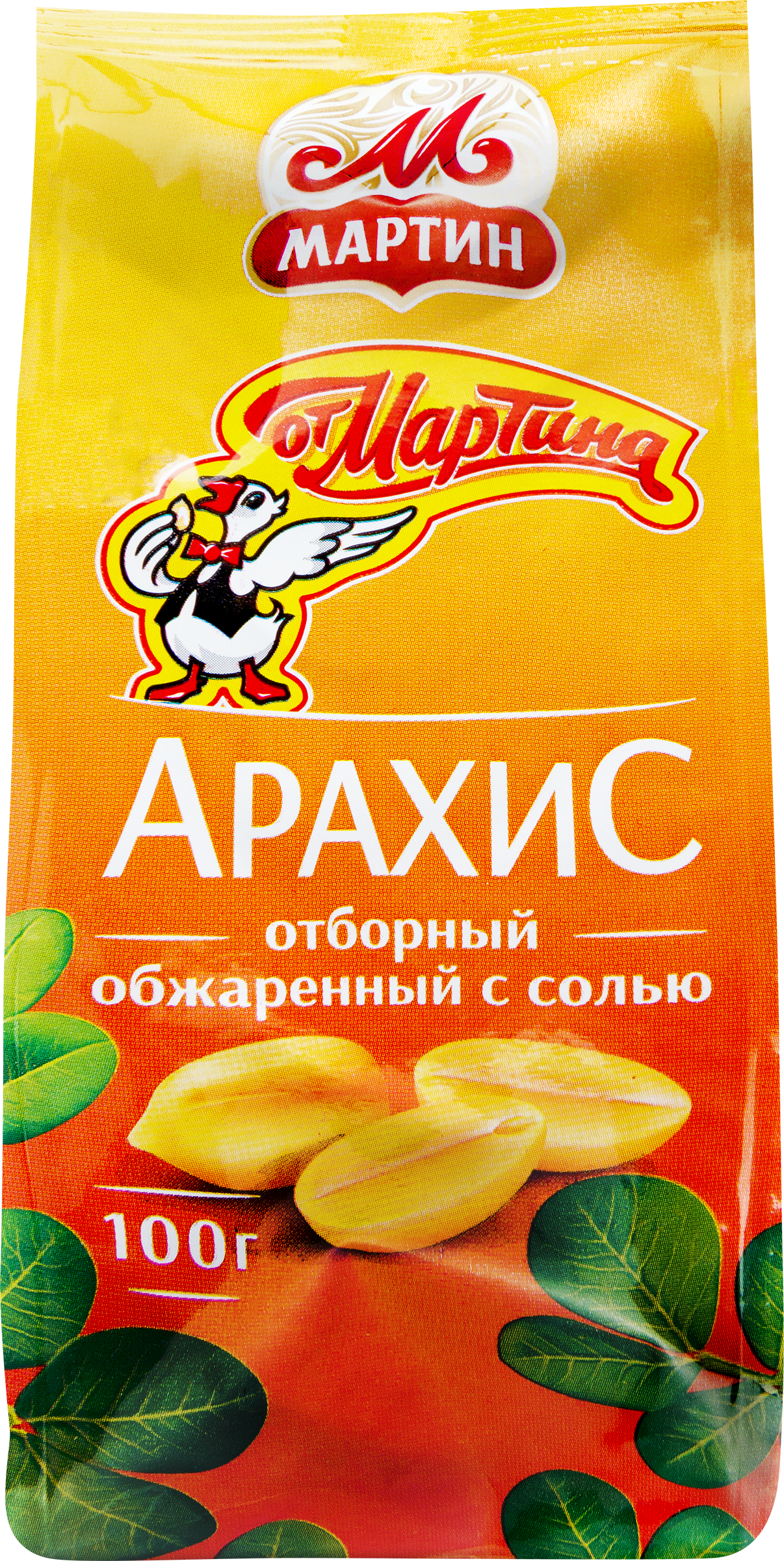 Изображение товара Арахис ОТ МАРТИНА отборный обжаренный с солью, 100г Изображение товара Арахис ОТ МАРТИНА отборный обжаренный с солью, 100г