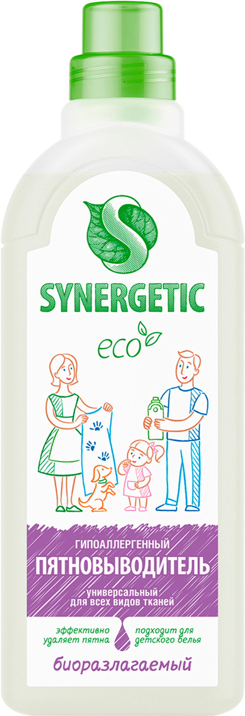 Изображение товара Пятновыводитель жидкий SYNERGETIC универсальный 1л для любых тканей Изображение товара Пятновыводитель жидкий SYNERGETIC универсальный 1л для любых тканей