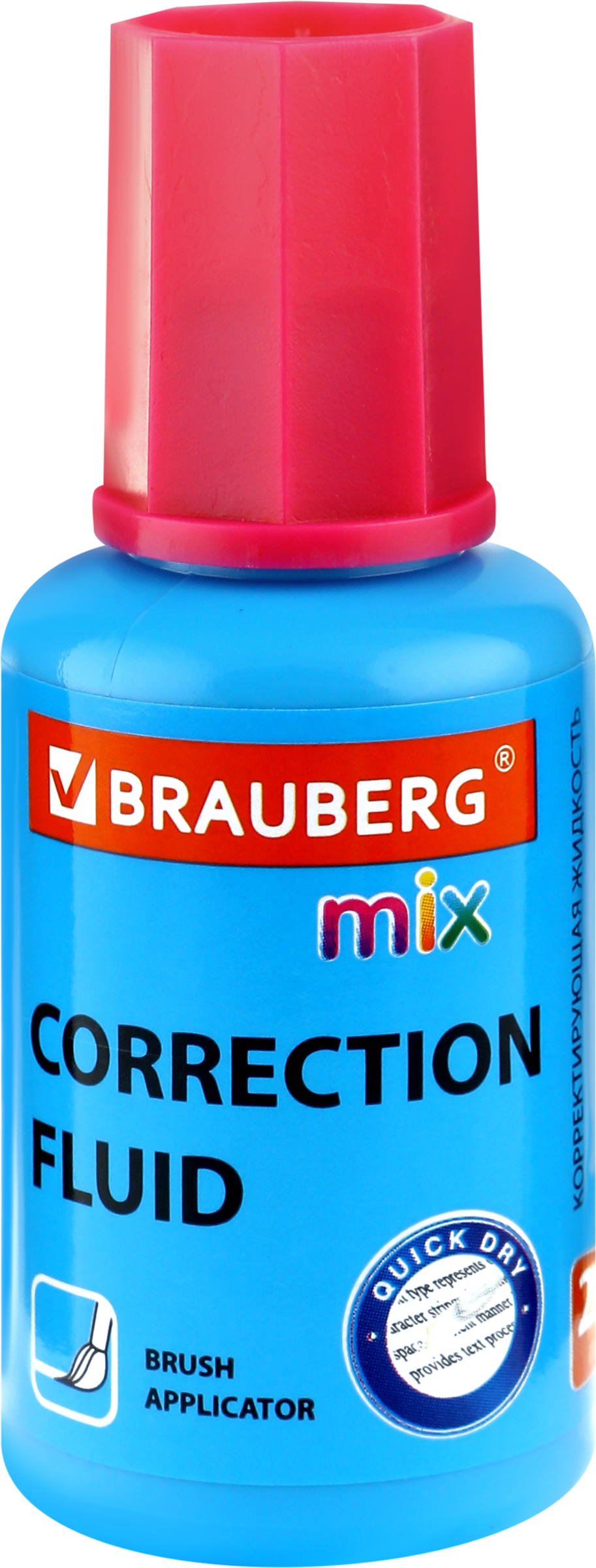 Изображение товара Жидкость корректирующая BRAUBERG Mix 20 мл быстросохнущая Изображение товара Жидкость корректирующая BRAUBERG Mix 20 мл быстросохнущая