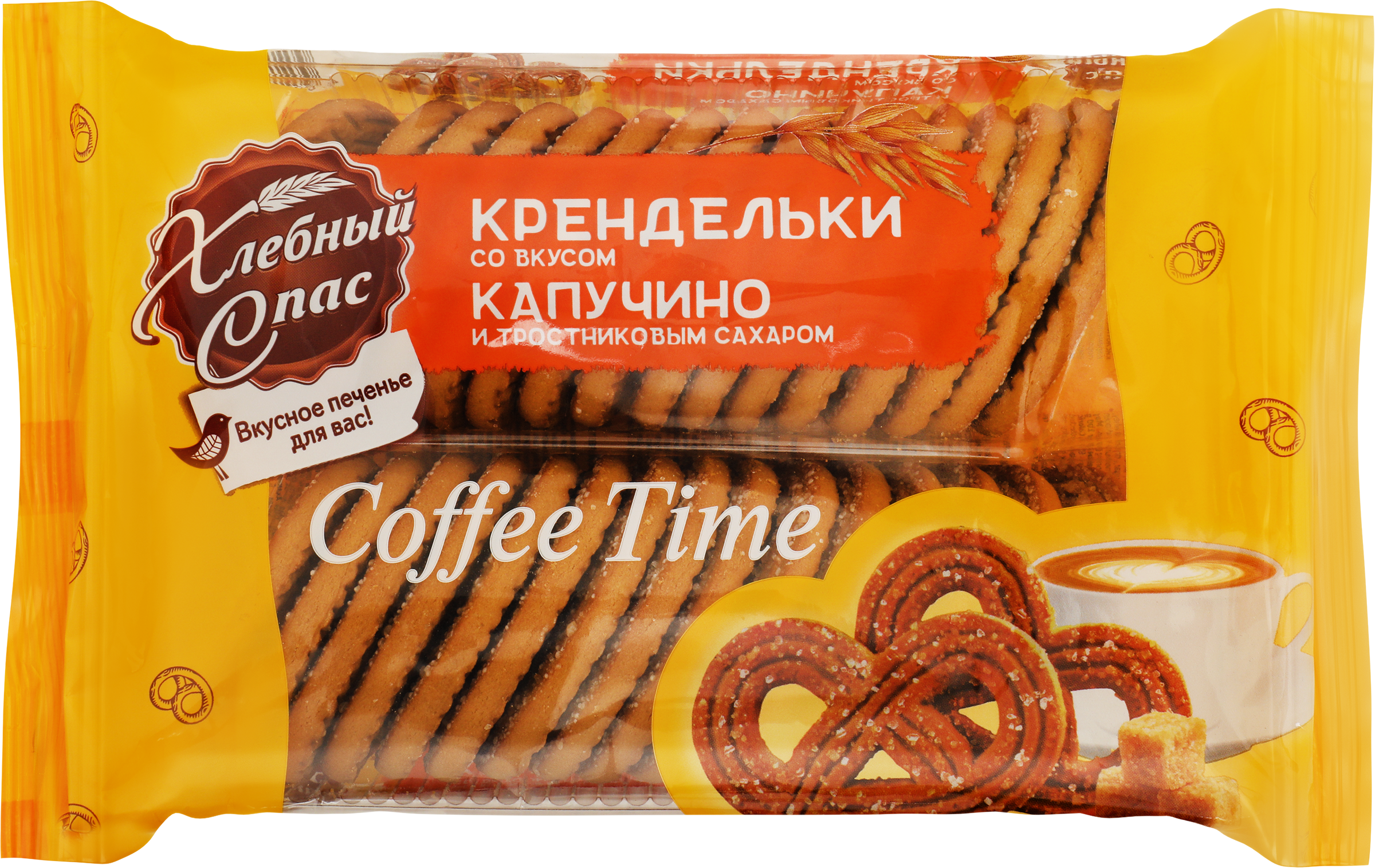 Изображение товара Печенье сдобное ХЛЕБНЫЙ СПАС Coffee Time крендельки со вкусом капучино 320г