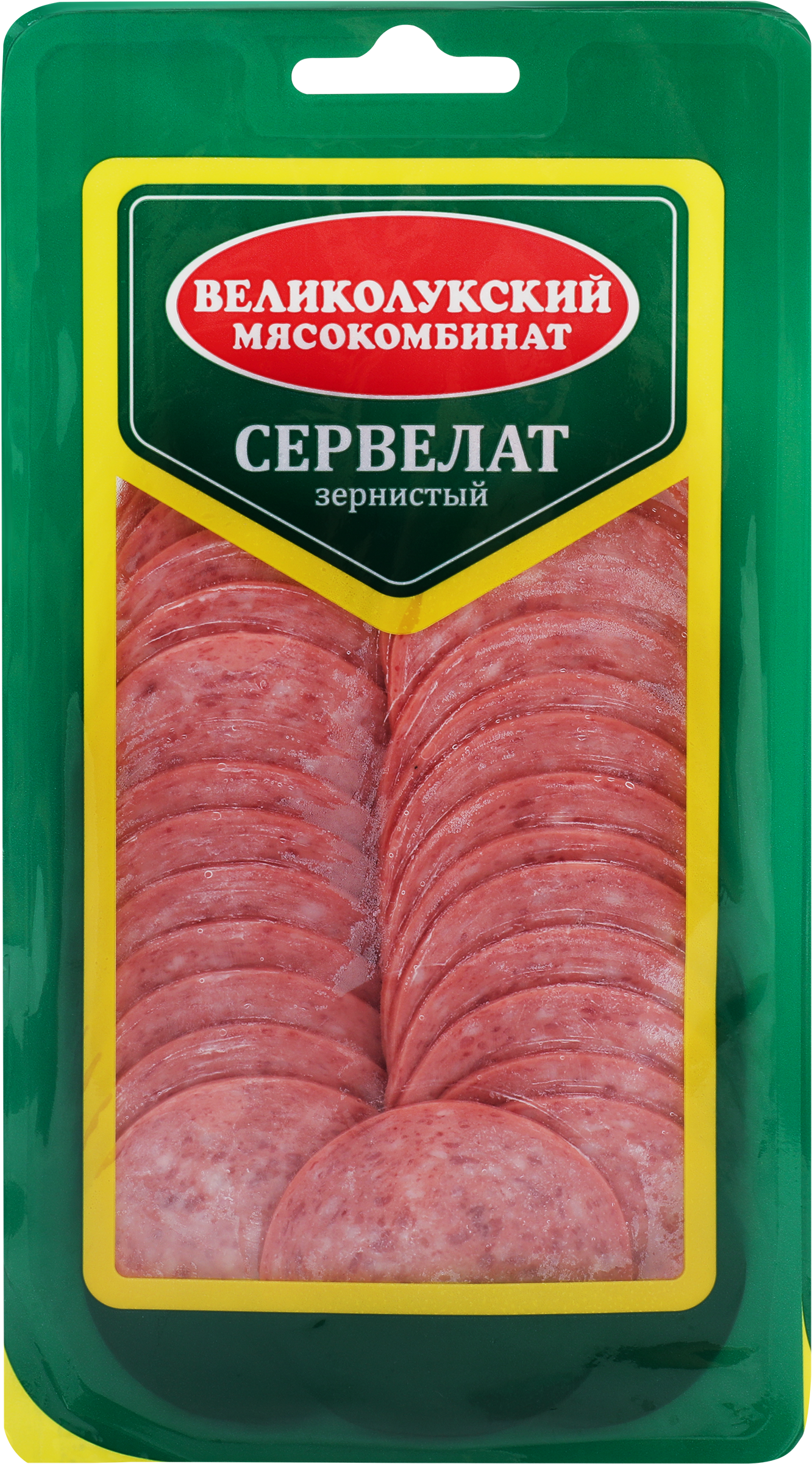 Изображение товара Колбаса копчено-вареная МК ВЕЛИКОЛУКСКИЙ Сервелат Зернистый, нарезка, 150 г Изображение товара Колбаса копчено-вареная МК ВЕЛИКОЛУКСКИЙ Сервелат Зернистый, нарезка, 150 г