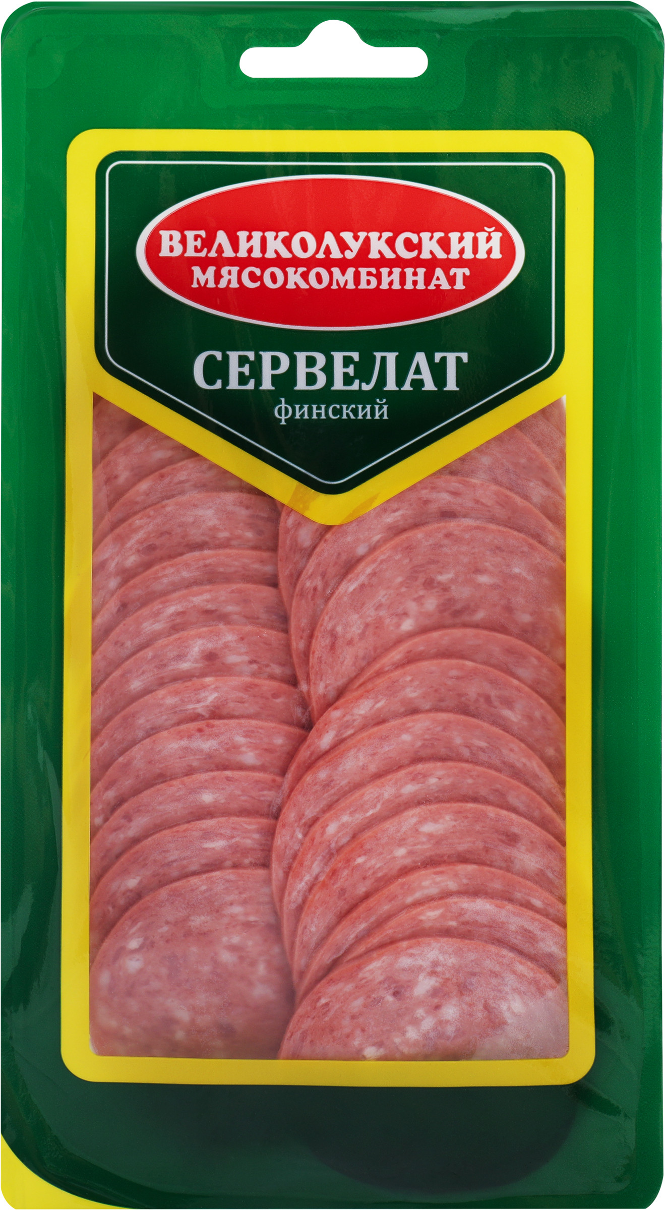 Изображение товара Колбаса копчено-вареная МК ВЕЛИКОЛУКСКИЙ Сервелат Финский 150г нарезка Изображение товара Колбаса копчено-вареная МК ВЕЛИКОЛУКСКИЙ Сервелат Финский 150г нарезка