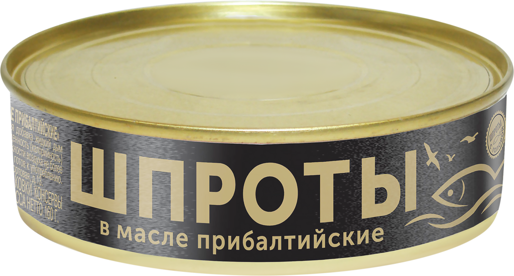 Изображение товара Консервы шпроты в масле Россия 160 г стерилизованные Изображение товара Консервы шпроты в масле Россия 160 г стерилизованные