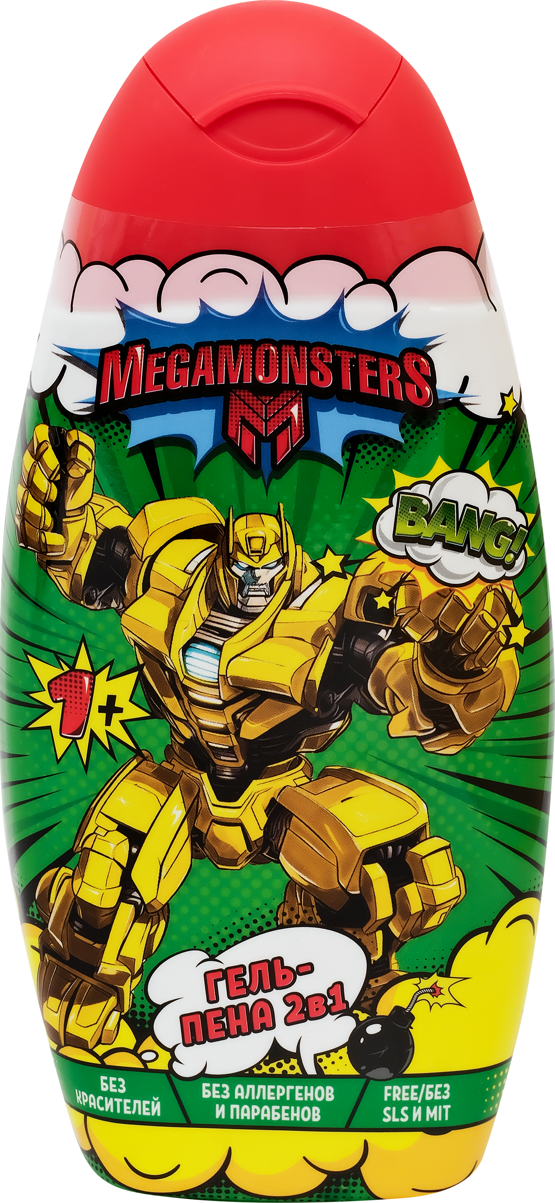 Изображение товара Гель-пена для мальчиков MEGAMONSTERS 2в1, 300мл - мягкое очищение, насыщенный аромат и безопасная ф Изображение товара Гель-пена для мальчиков MEGAMONSTERS 2в1, 300мл - мягкое очищение, насыщенный аромат и безопасная ф