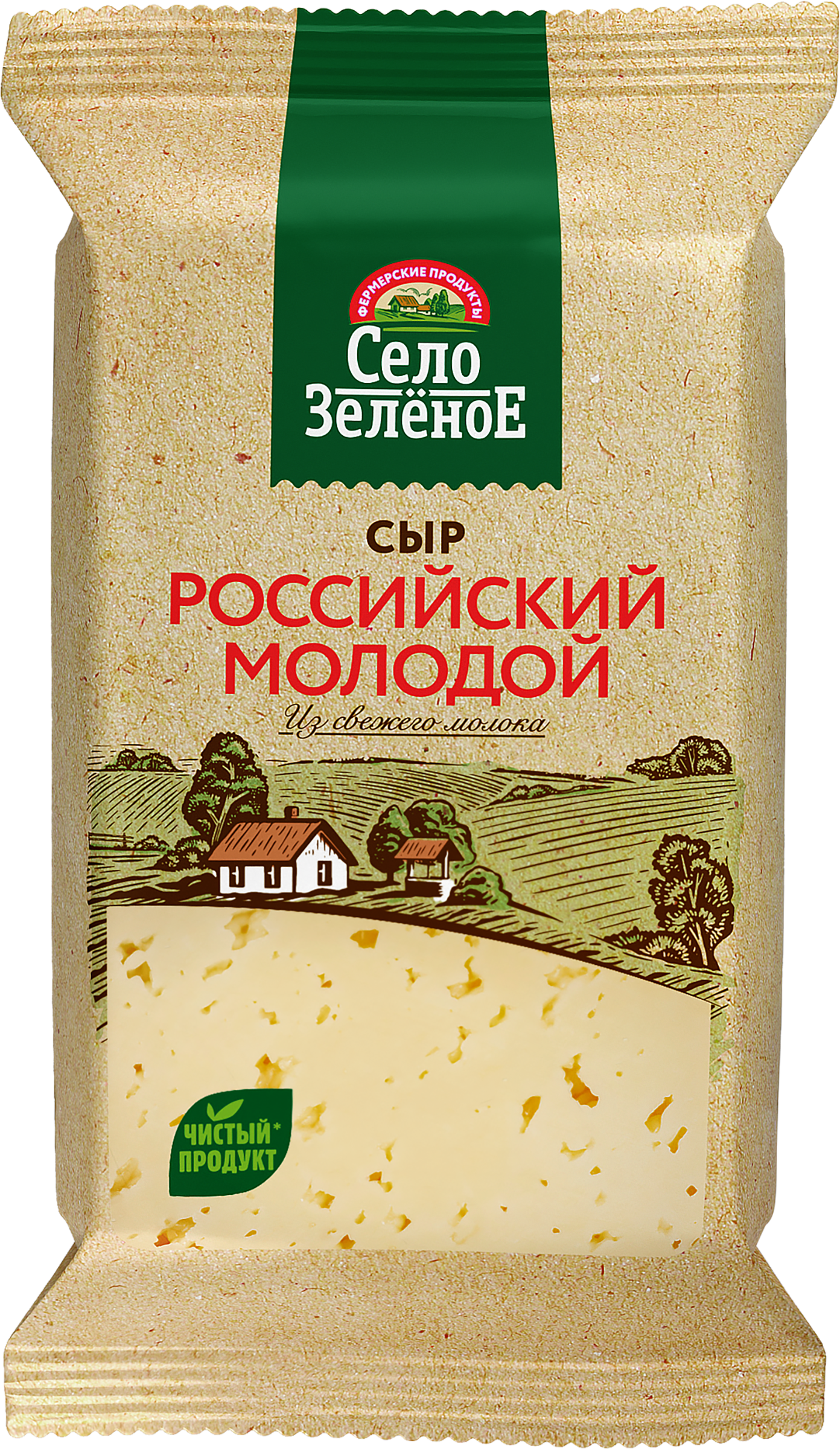 Изображение товара Российский полутвердый сыр СЕЛО ЗЕЛЁНОЕ 50% жирности 200г Изображение товара Российский полутвердый сыр СЕЛО ЗЕЛЁНОЕ 50% жирности 200г