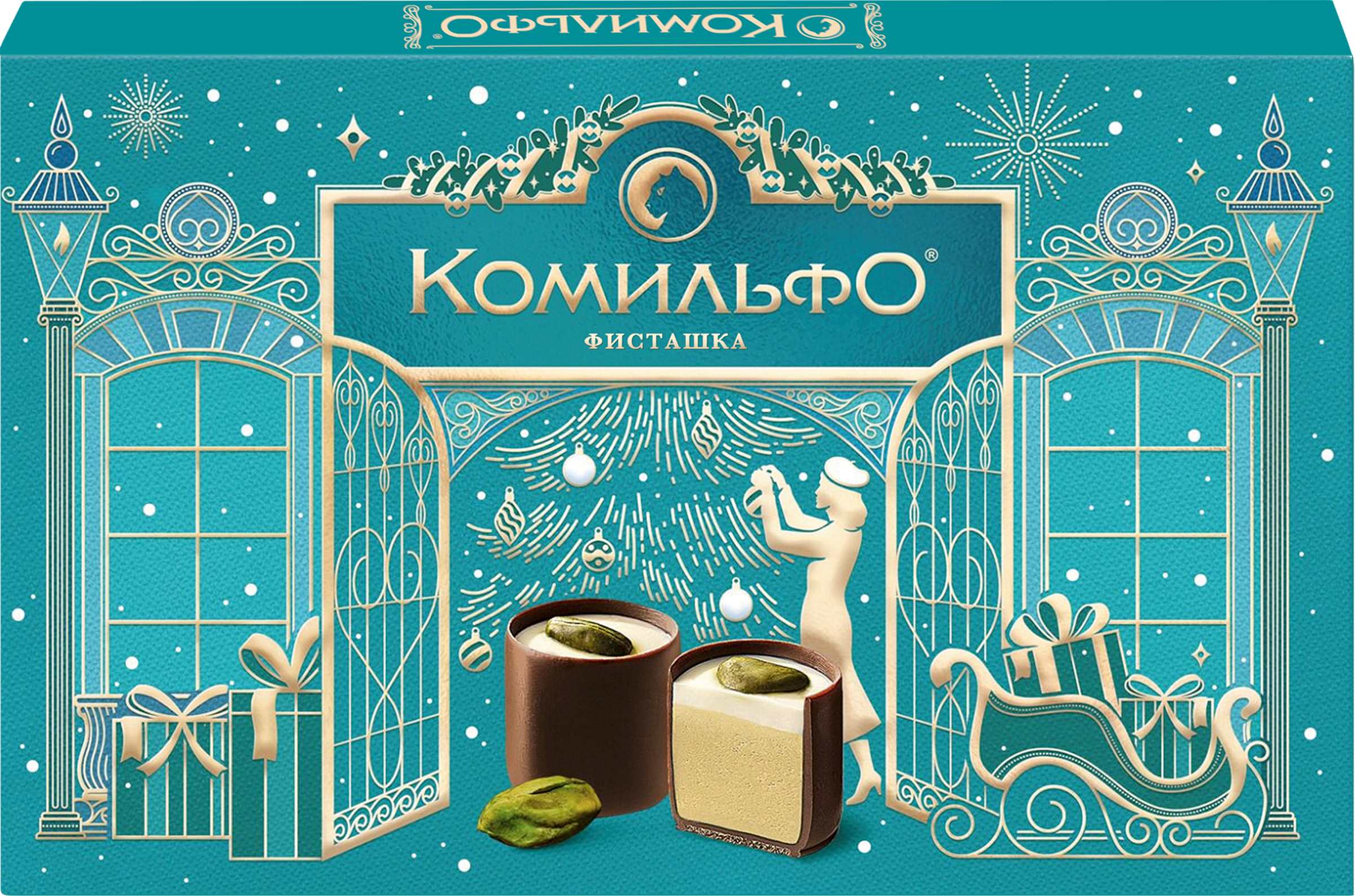 Изображение товара Конфеты КОМИЛЬФО Фисташка с двухслойной начинкой 116г Вкус шоколад Изображение товара Конфеты КОМИЛЬФО Фисташка с двухслойной начинкой 116г Вкус шоколад