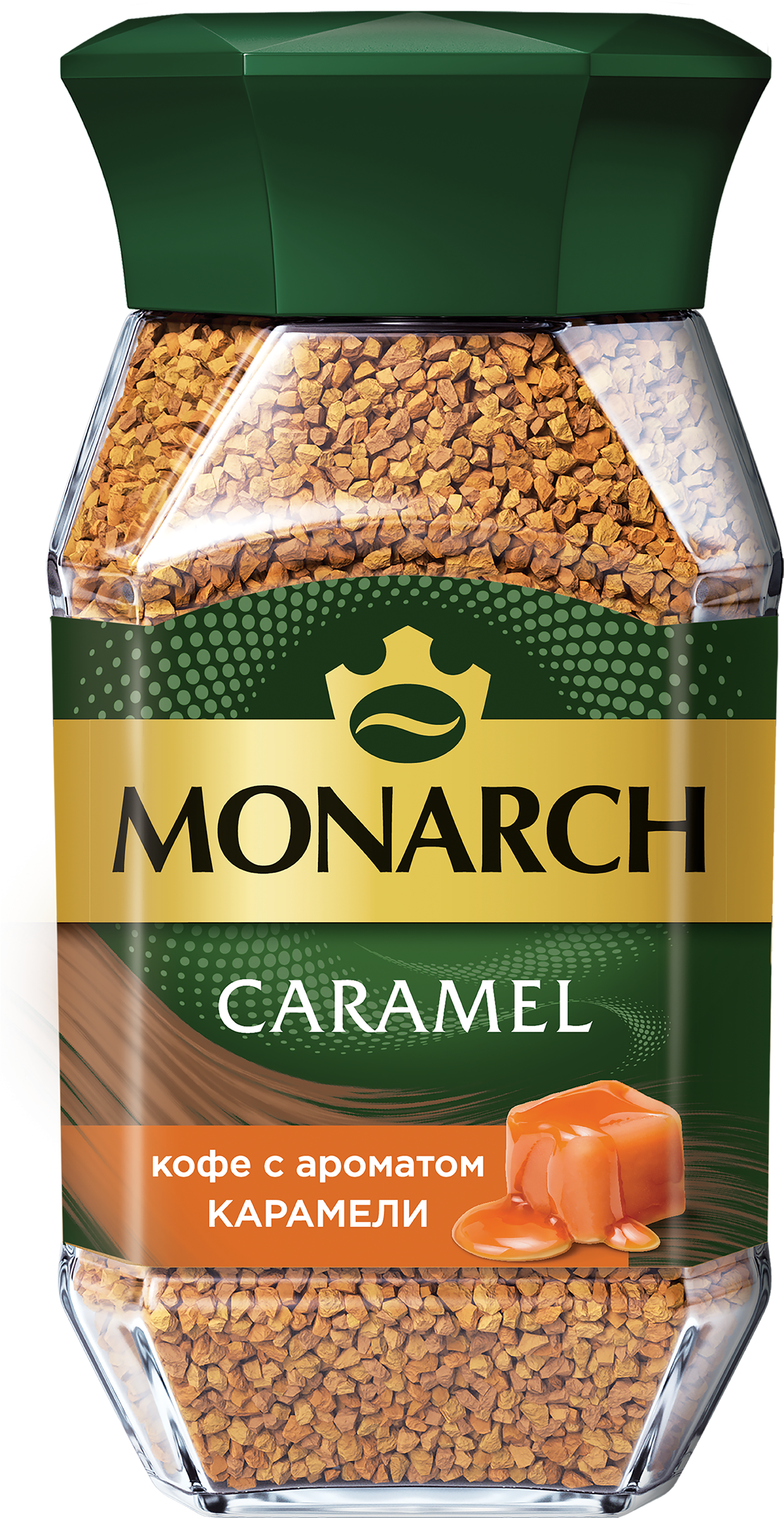 Изображение товара Кофе растворимый MONARCH Caramel с ароматом карамели, 95г Изображение товара Кофе растворимый MONARCH Caramel с ароматом карамели, 95г