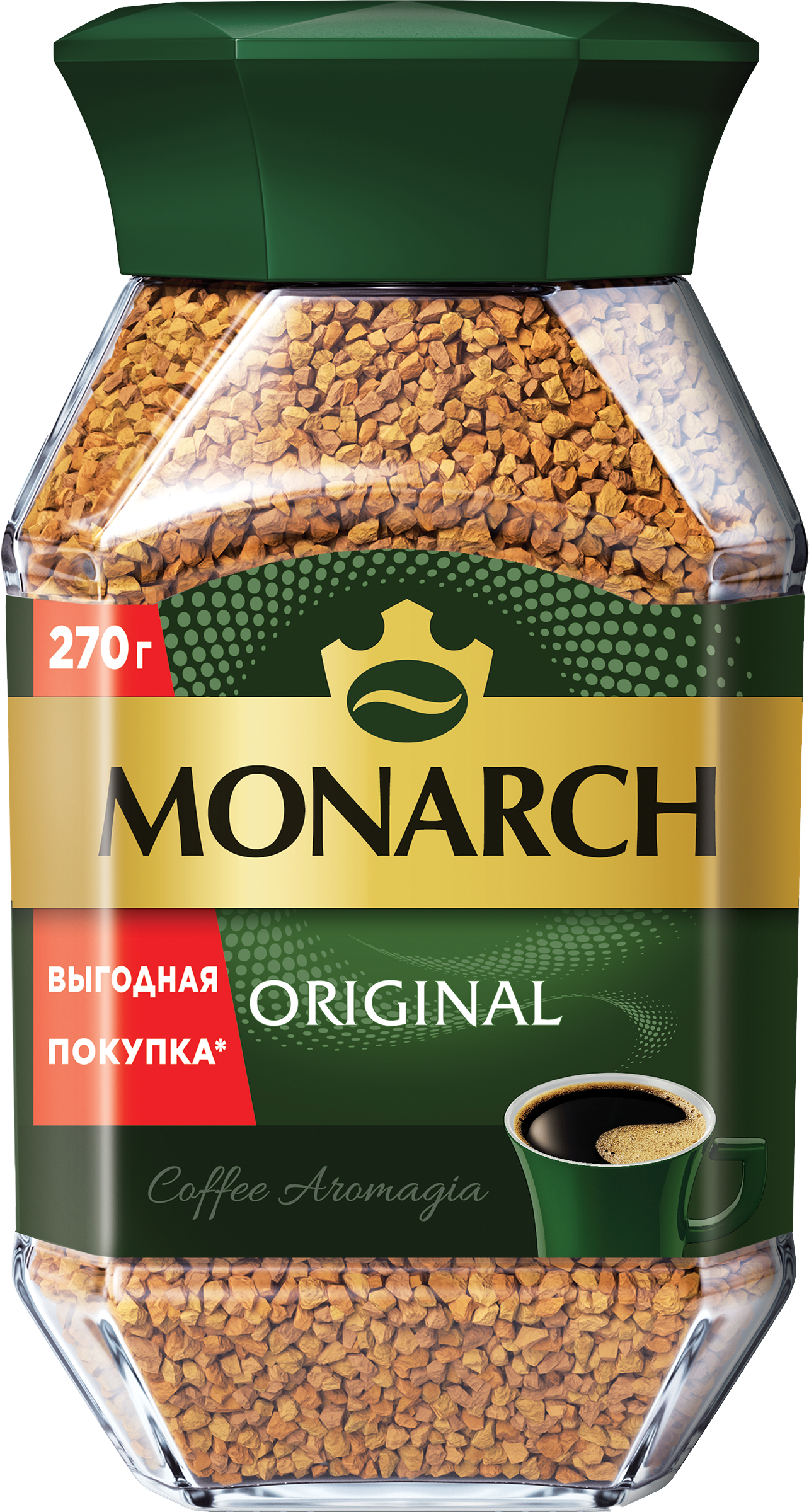Изображение товара Кофе растворимый MONARCH Original сублимированный, 270г - насыщенный вкус с богатым ароматом Изображение товара Кофе растворимый MONARCH Original сублимированный, 270г - насыщенный вкус с богатым ароматом