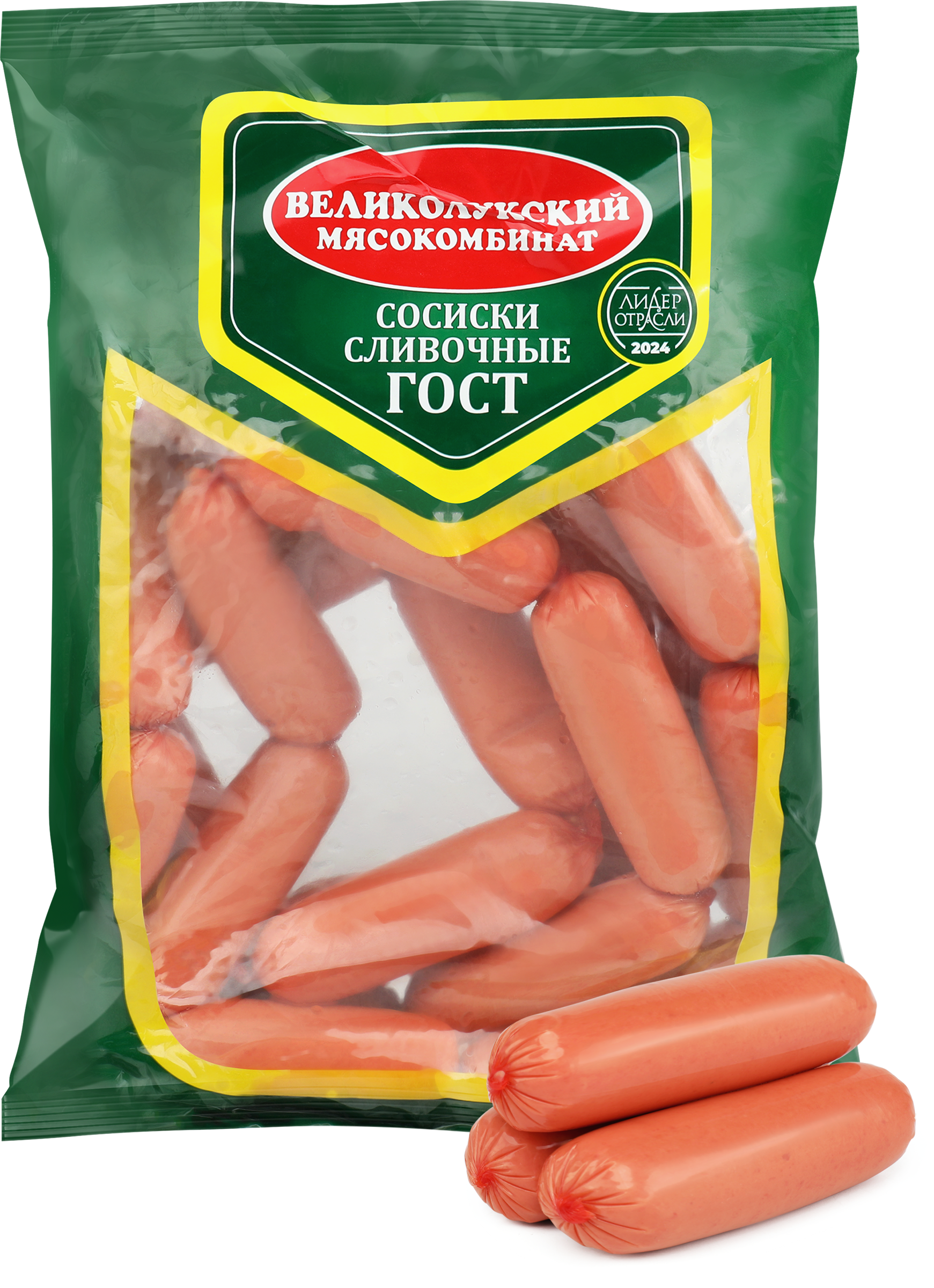 Изображение товара Сосиски МК ВЕЛИКОЛУКСКИЙ Сливочные ГОСТ, 650г