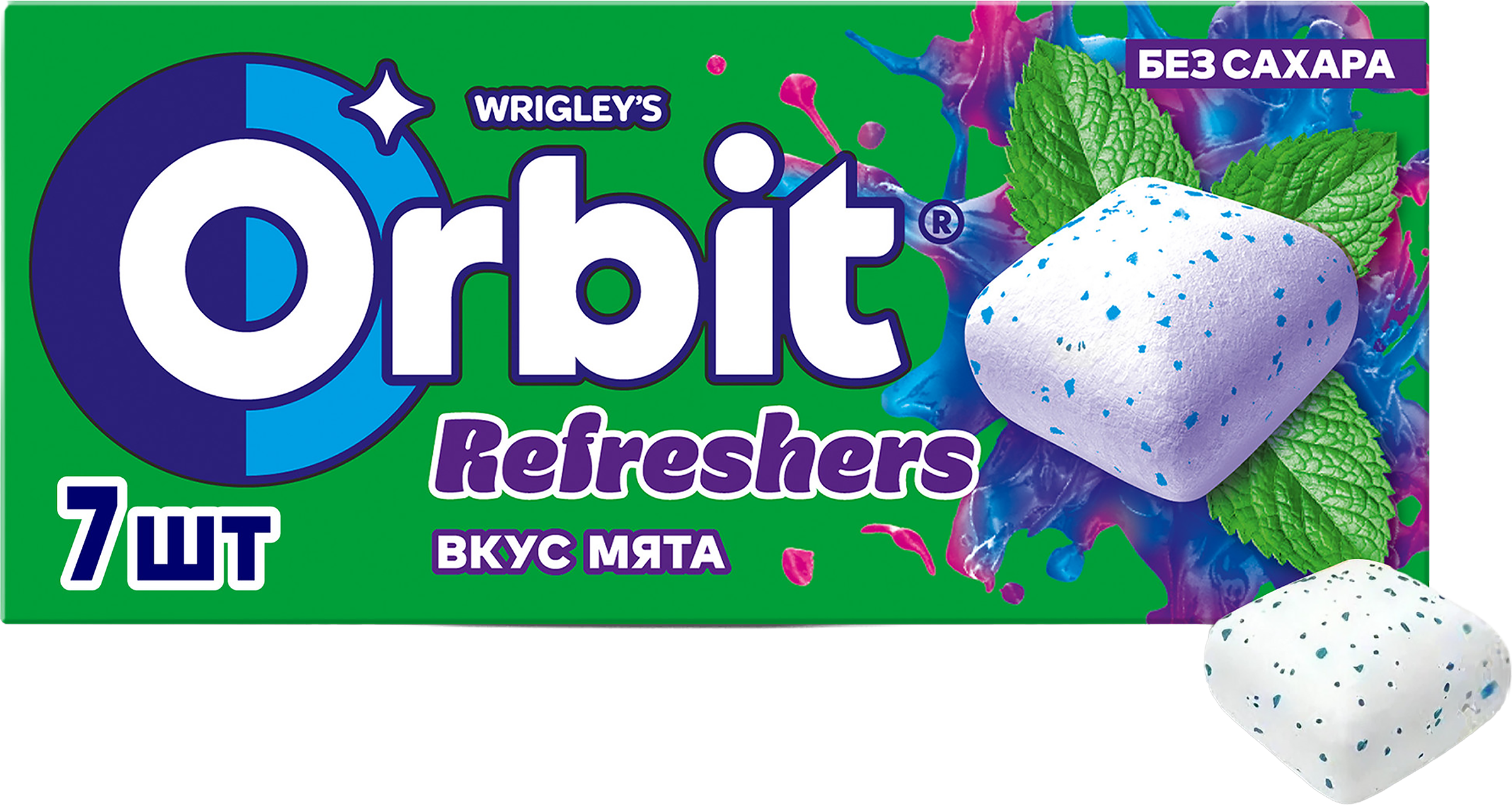 Изображение товара Жевательная резинка ORBIT Refreshers Мята, 16г Изображение товара Жевательная резинка ORBIT Refreshers Мята, 16г