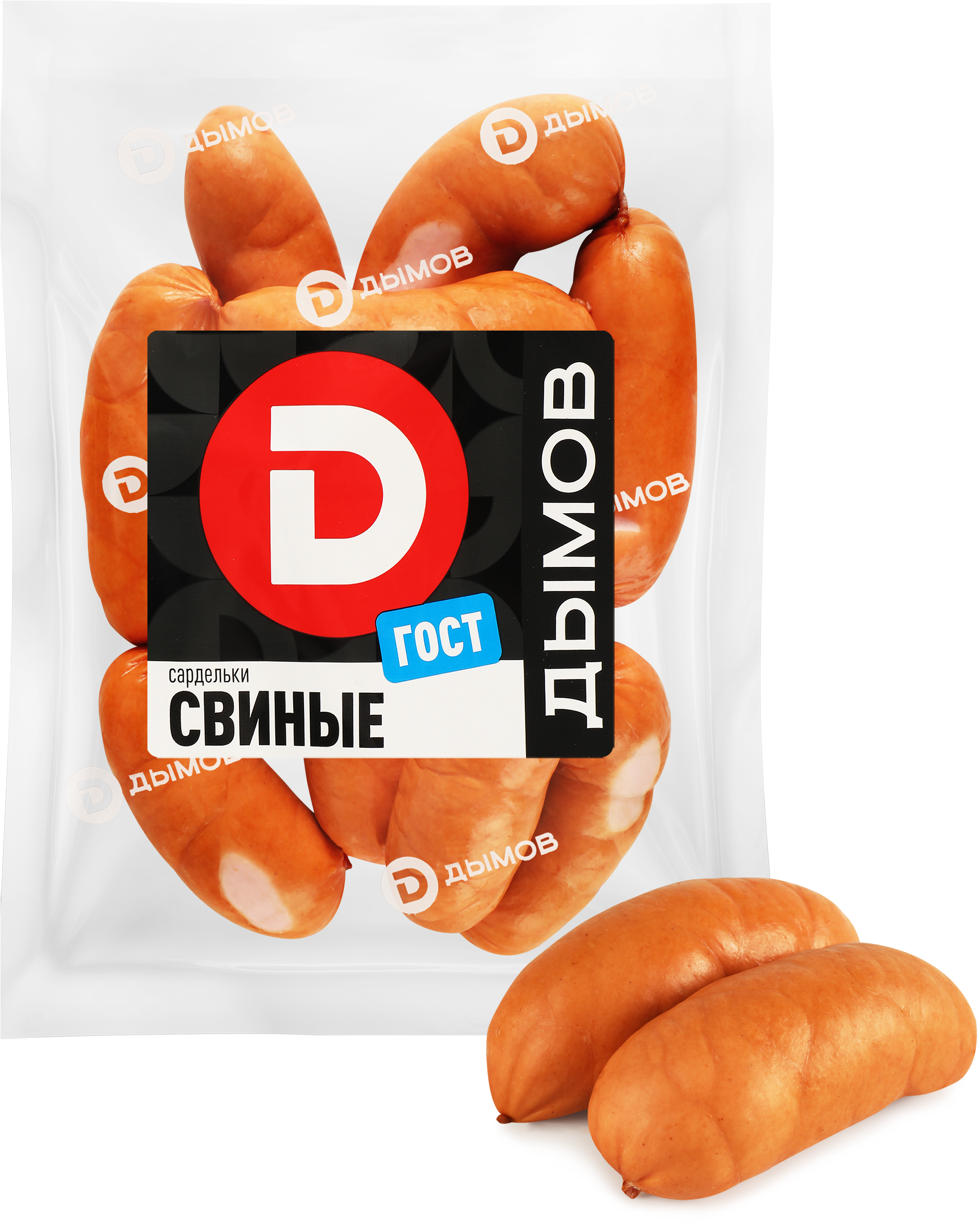 Изображение товара Свиные сардельки категории Б ДЫМОВ 920г натуральная оболочка копчение