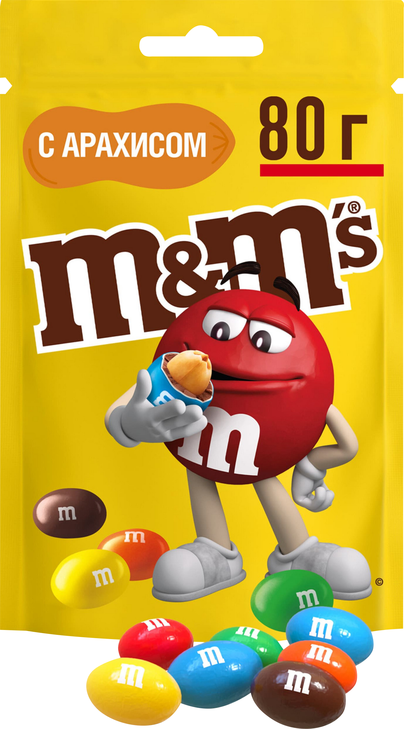 Изображение товара Драже M&M'S Арахис 80г шоколадные конфеты с арахисом в глазури