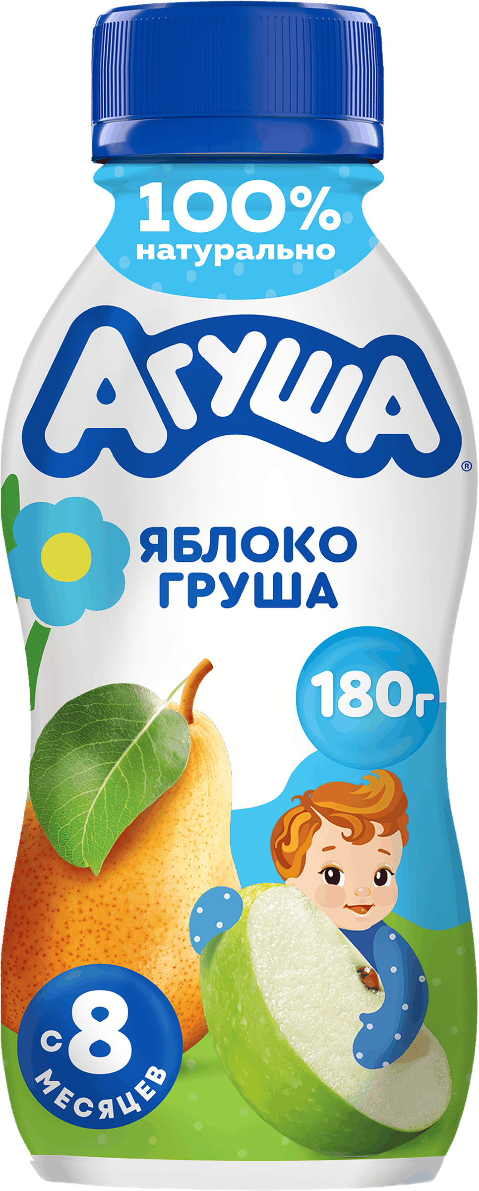 Изображение товара Детский питьевой йогурт АГУША Яблоко-Груша 2, 7% - натуральный для малышей Изображение товара Детский питьевой йогурт АГУША Яблоко-Груша 2, 7% - натуральный для малышей