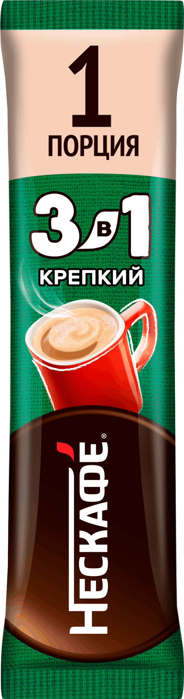 Изображение товара Напиток кофейный растворимый НЕСКАФЕ Крепкий 3в1, 14,5г Изображение товара Напиток кофейный растворимый НЕСКАФЕ Крепкий 3в1, 14,5г