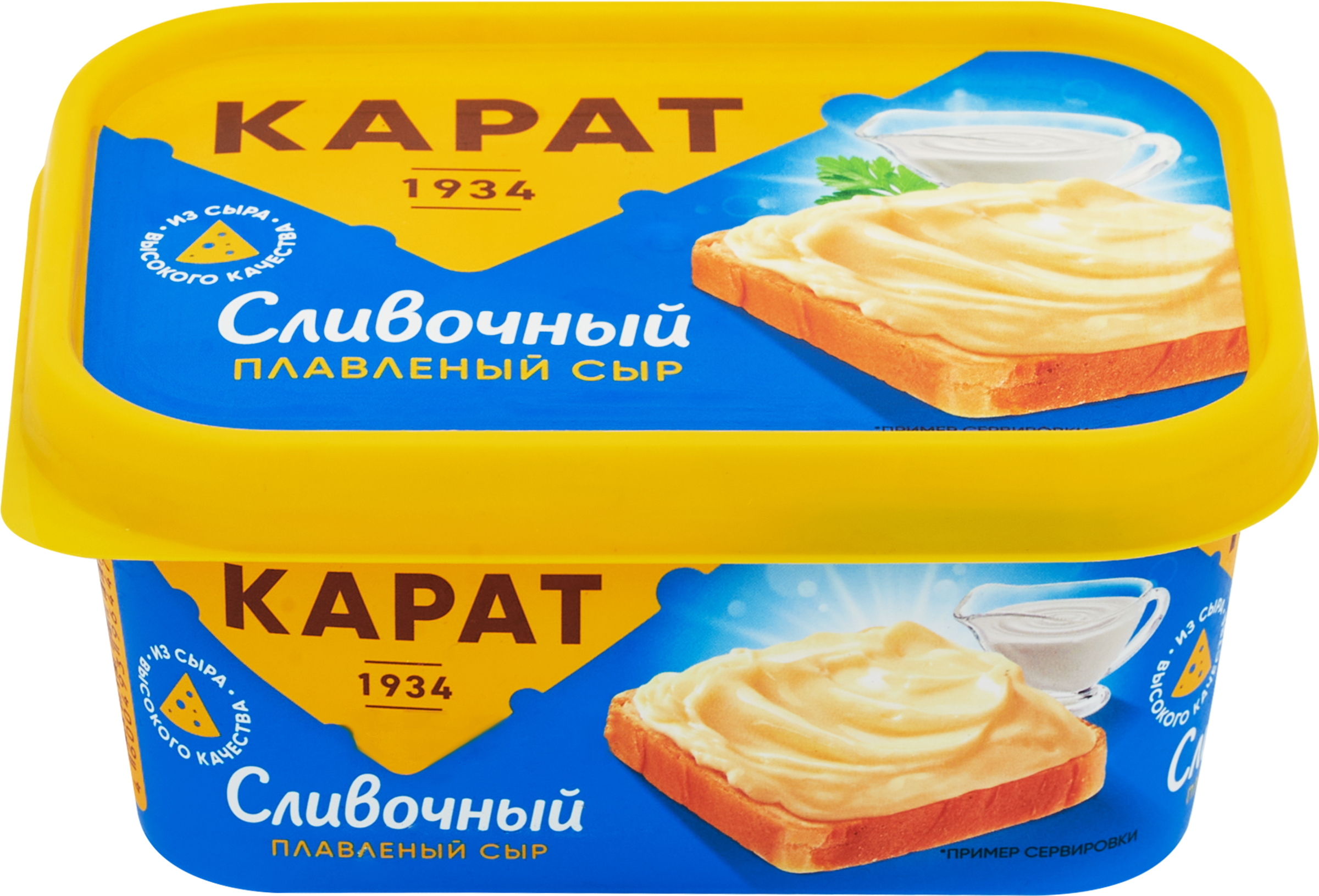 Изображение товара Сыр плавленый КАРАТ Сливочный 45%, без змж, 400г Изображение товара Сыр плавленый КАРАТ Сливочный 45%, без змж, 400г
