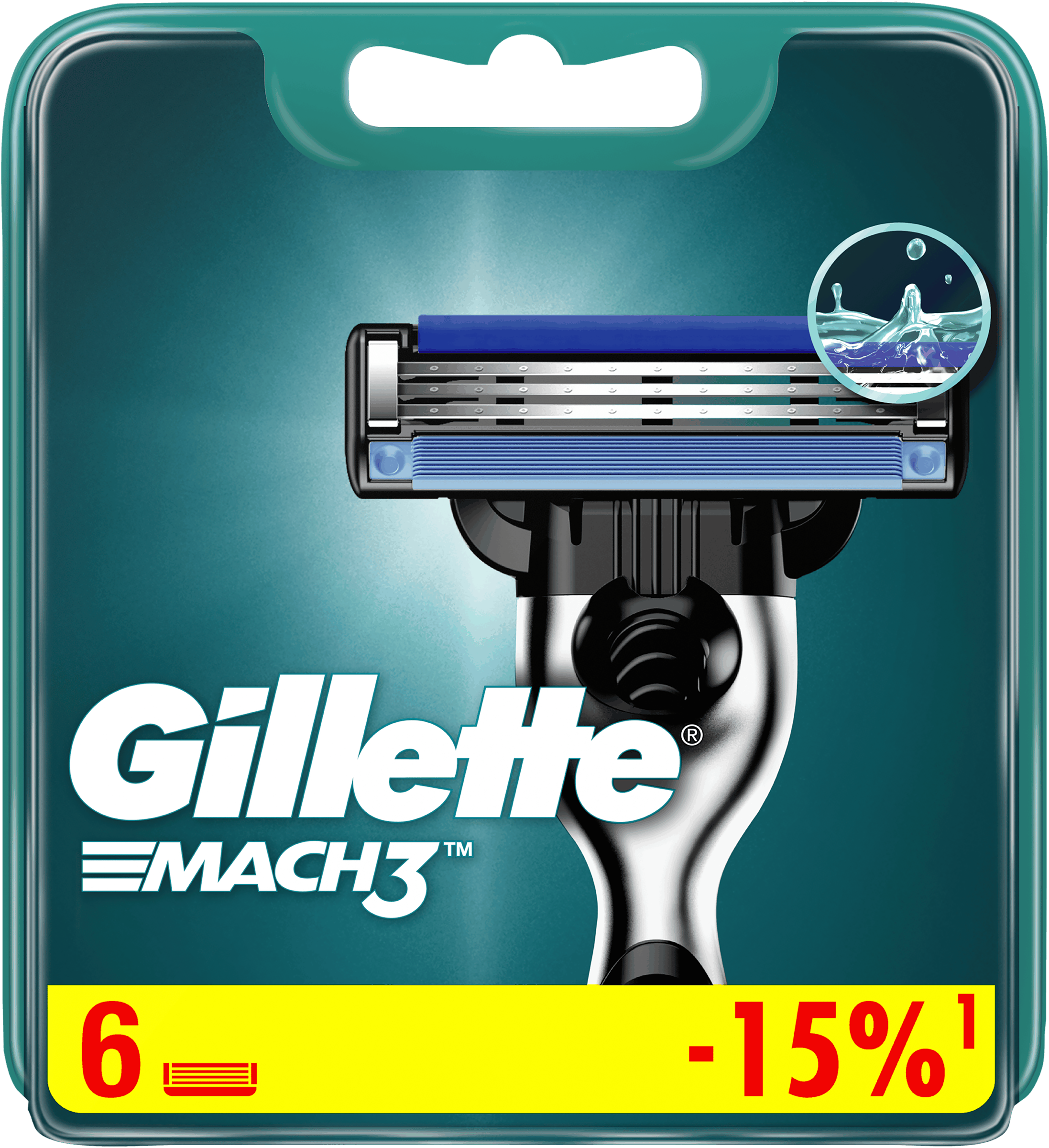 Изображение товара Кассеты сменные для бритья GILLETTE Mach3 6 шт мужские Изображение товара Кассеты сменные для бритья GILLETTE Mach3 6 шт мужские