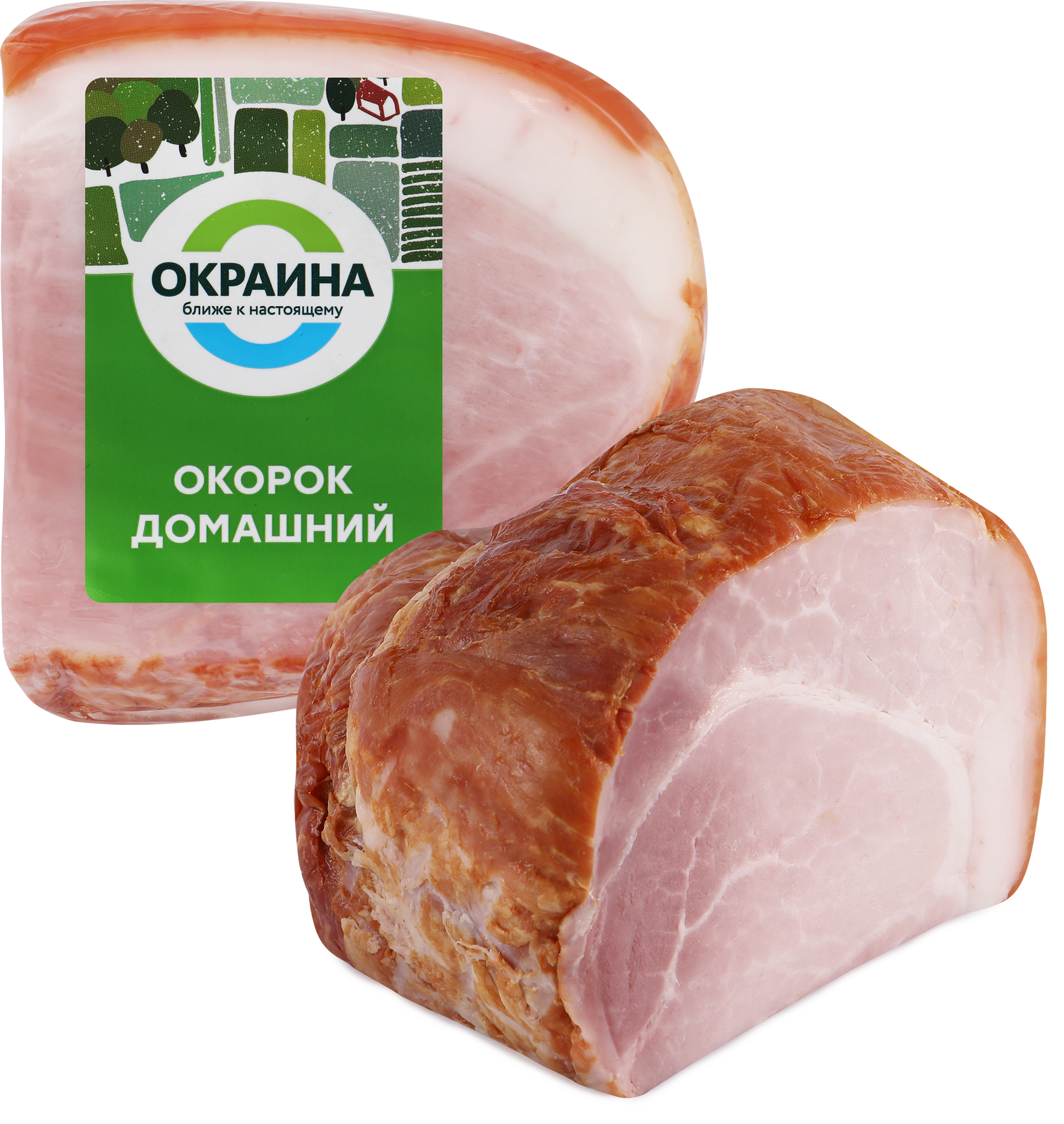 Изображение товара Копчено-вареный свиной окорок ОКРАИНА Домашний - высший сорт, 1 кг Изображение товара Копчено-вареный свиной окорок ОКРАИНА Домашний - высший сорт, 1 кг