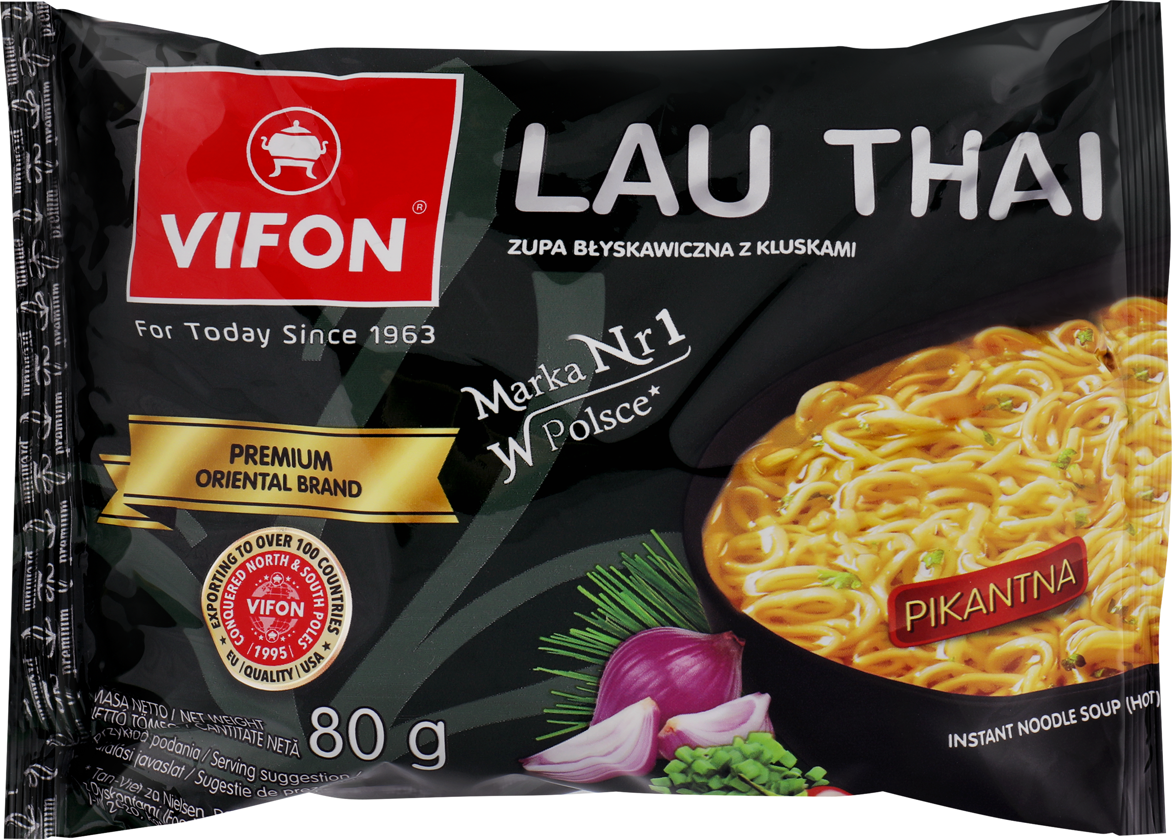 Изображение товара Лапша VIFON Lau Thai Премиум 80г - тайское блюдо, пряный вкус, быстрое приготовление