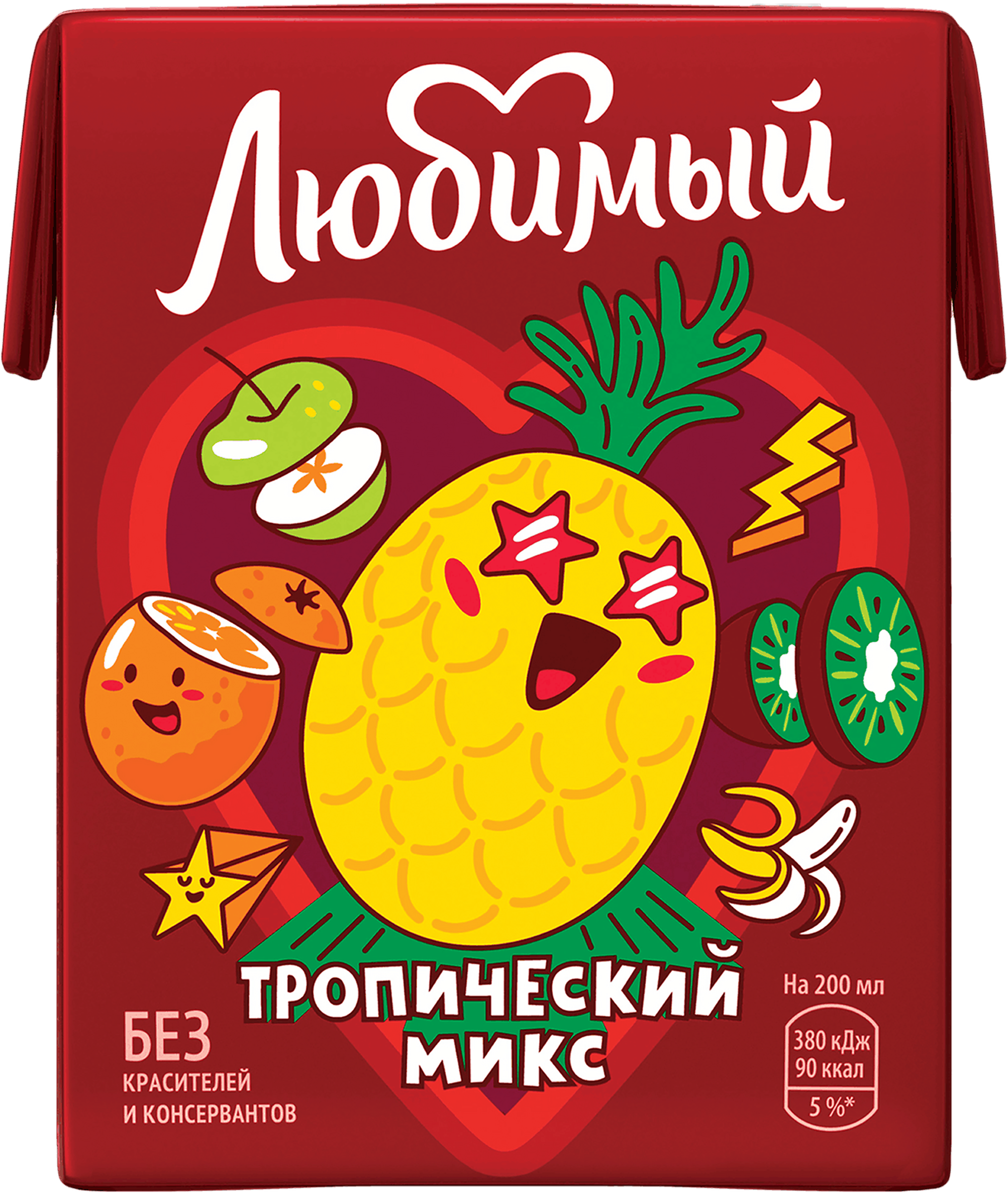 Изображение товара Напиток сокосодержащий ЛЮБИМЫЙ Тропический Микс, 0.2л Изображение товара Напиток сокосодержащий ЛЮБИМЫЙ Тропический Микс, 0.2л
