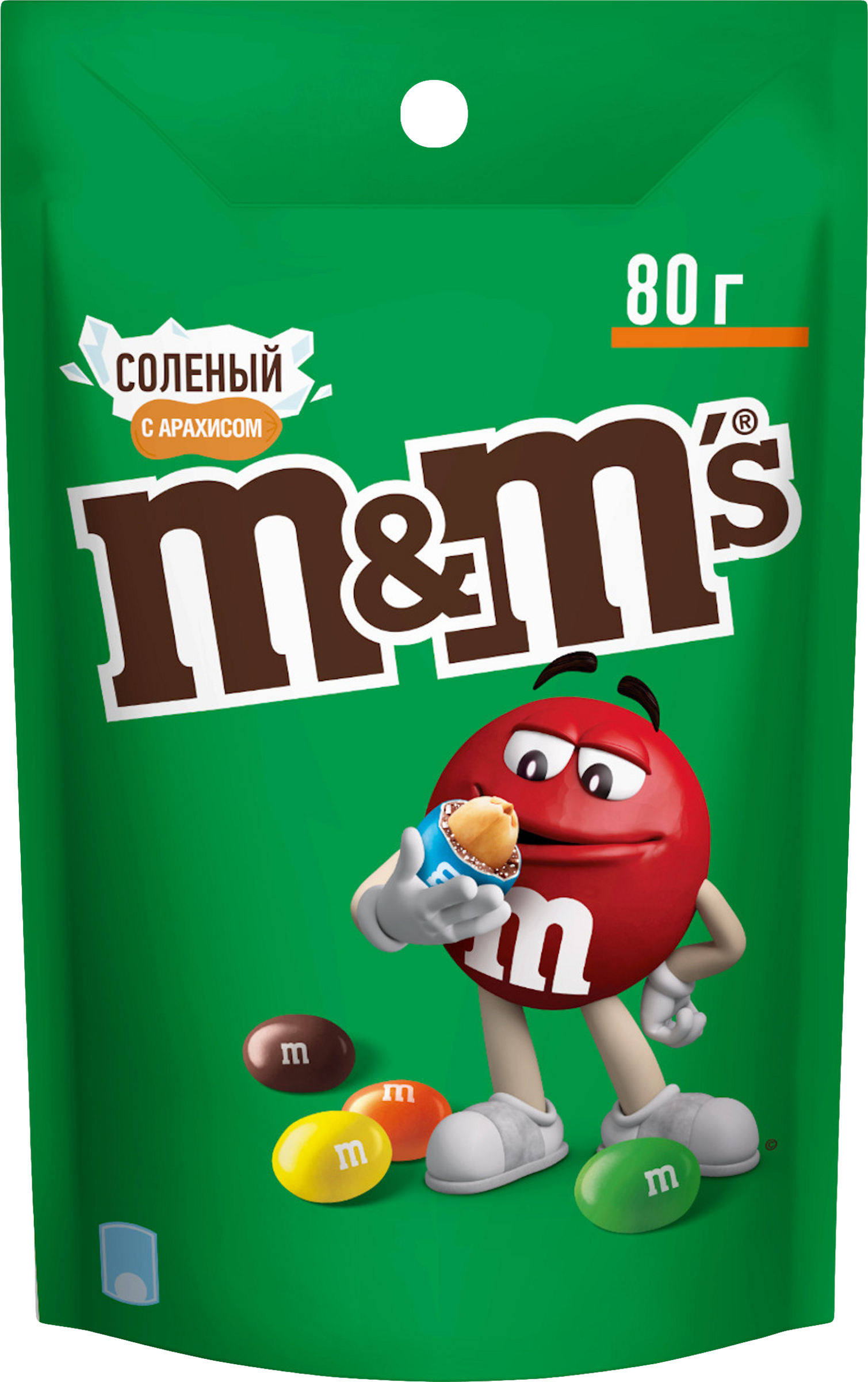 Изображение товара Драже M&M'S с соленым арахисом 80г популярные шоколадные конфеты с хрустящей корочкой