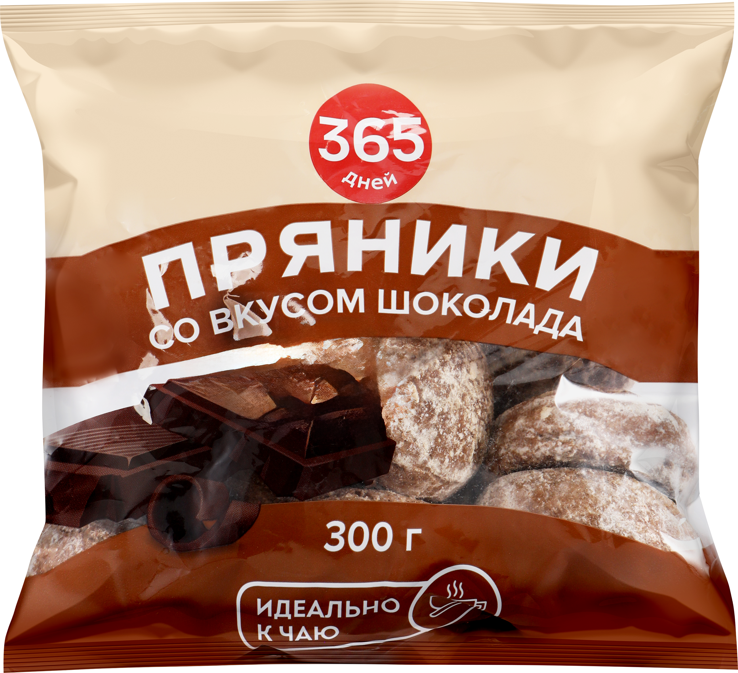 Изображение товара Пряники заварные 365 ДНЕЙ со вкусом шоколада глазированные 300г Изображение товара Пряники заварные 365 ДНЕЙ со вкусом шоколада глазированные 300г