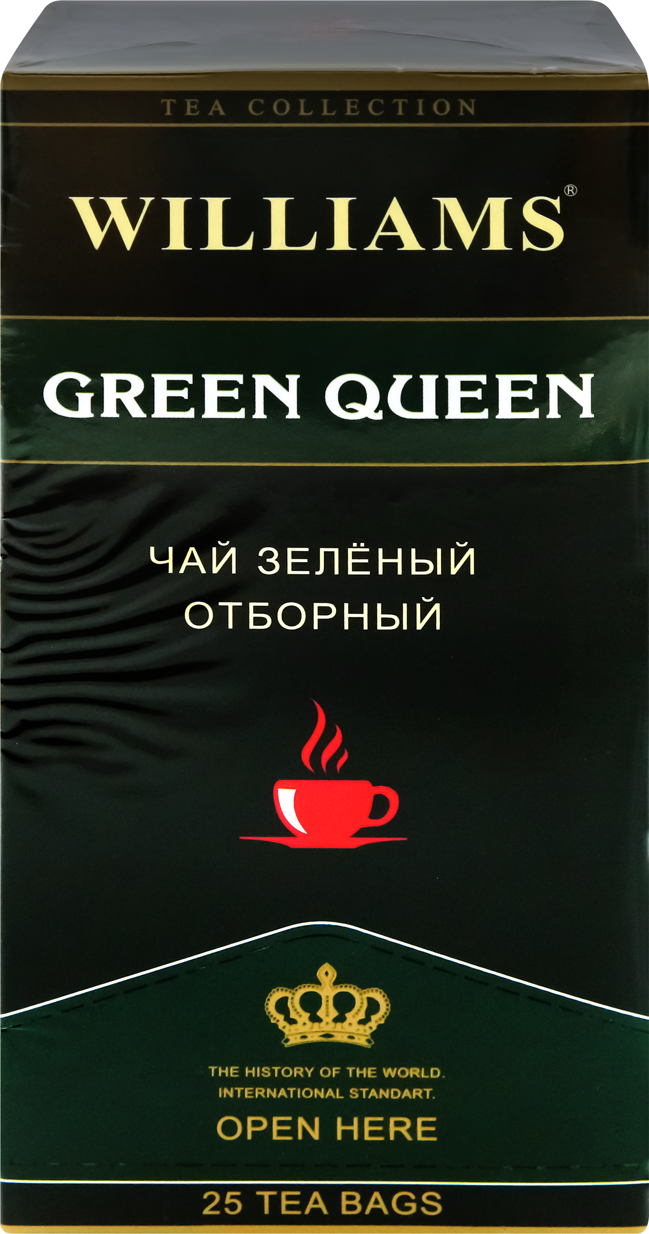 Изображение товара Чай зеленый WILLIAMS Green queen, 25пак Изображение товара Чай зеленый WILLIAMS Green queen, 25пак