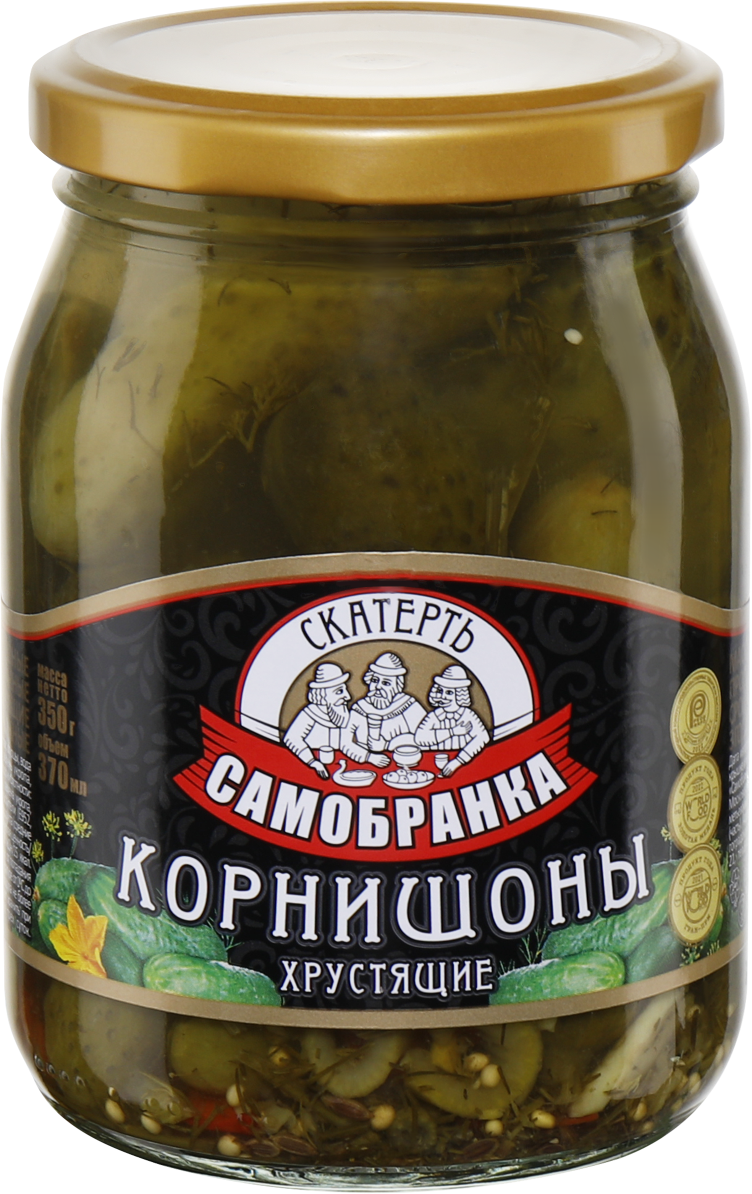 Изображение товара Корнишоны маринованные СКАТЕРТЬ-САМОБРАНКА Хрустящие, 350г Изображение товара Корнишоны маринованные СКАТЕРТЬ-САМОБРАНКА Хрустящие, 350г