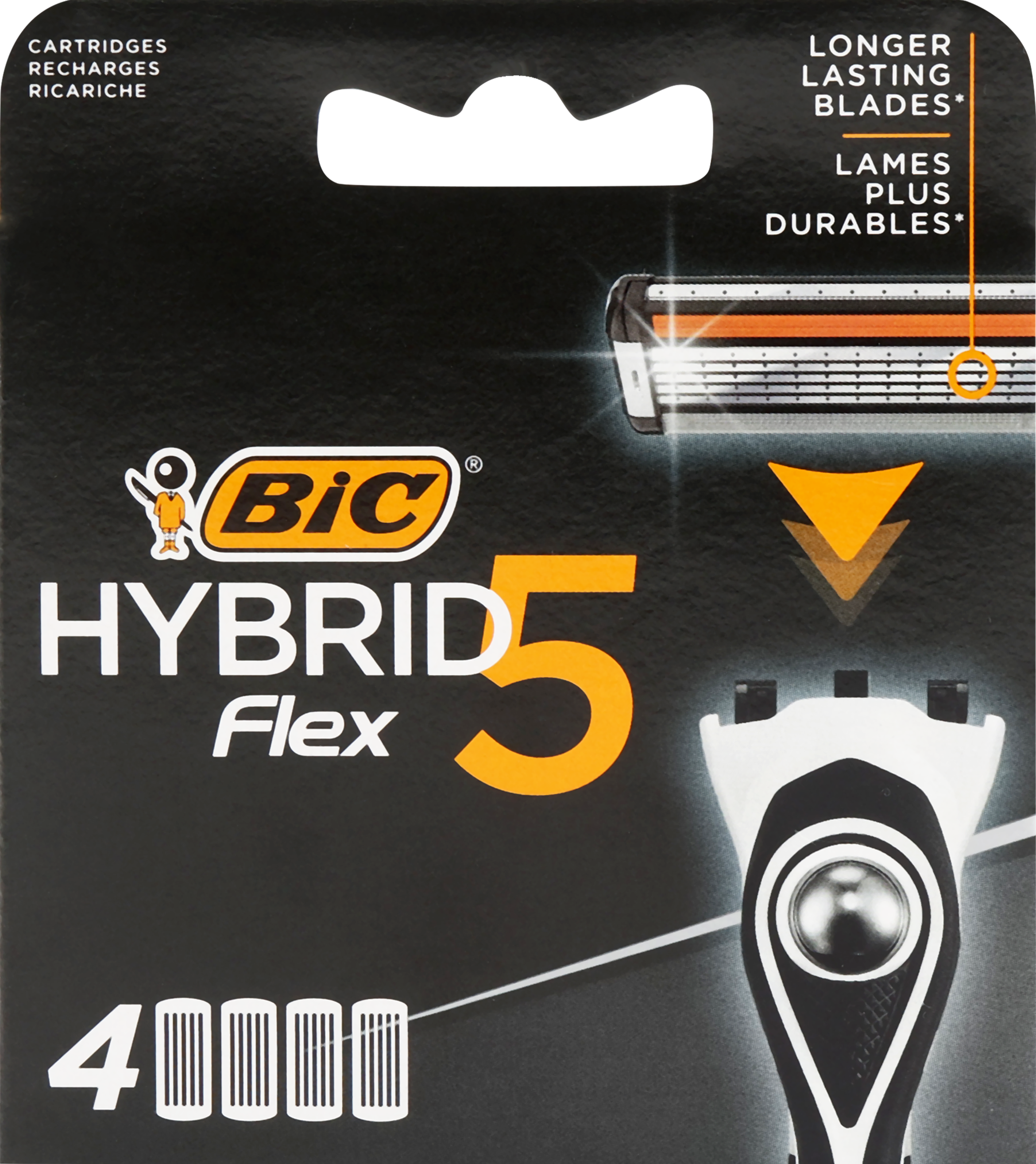 Изображение товара Картриджи для бритвы BIC Flex 5 Hybrid 4 шт сменные кассеты универсальные Изображение товара Картриджи для бритвы BIC Flex 5 Hybrid 4 шт сменные кассеты универсальные