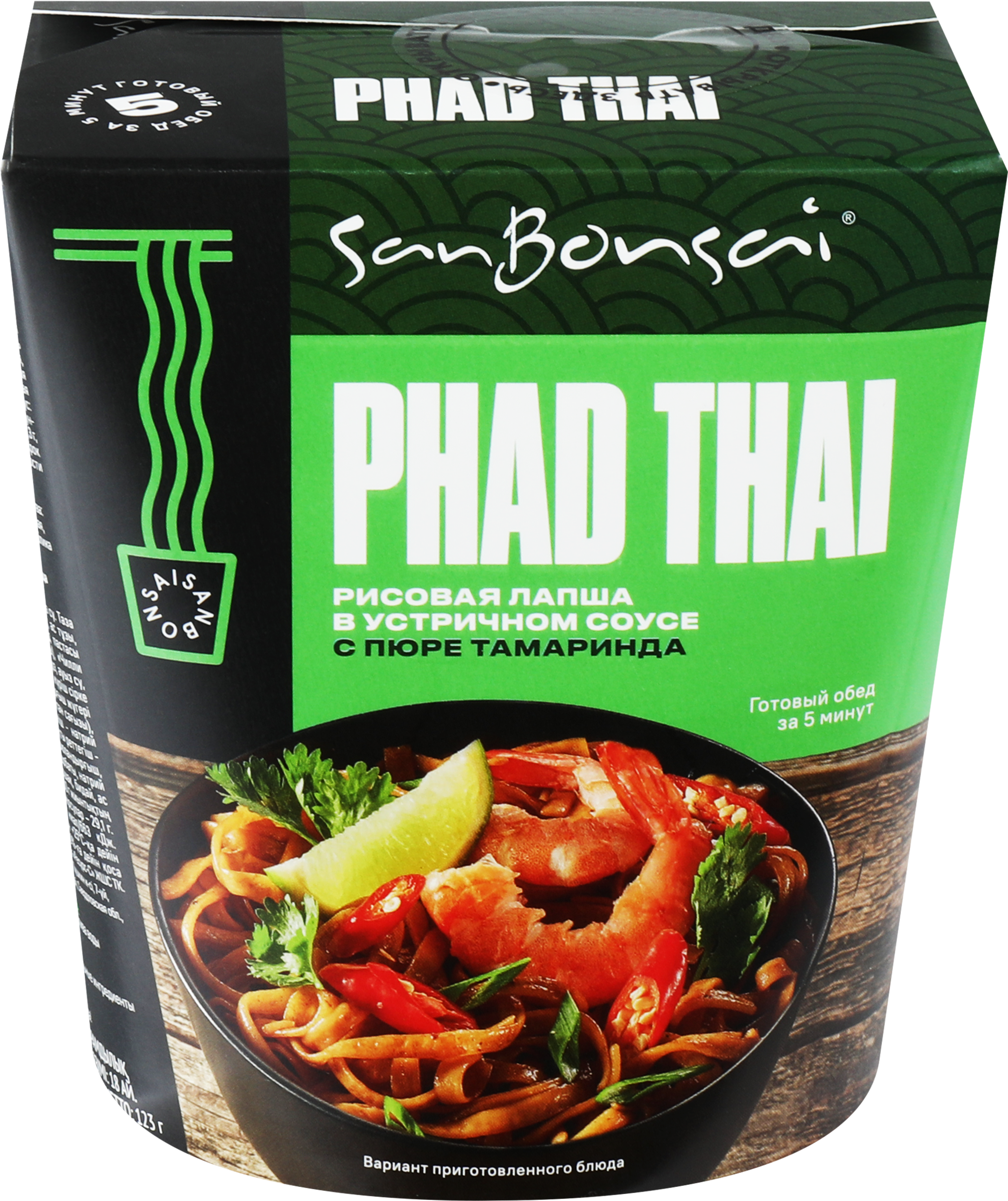 Изображение товара Лапша быстрого приготовления SANBONSAI Phad Thai с устричным соусом