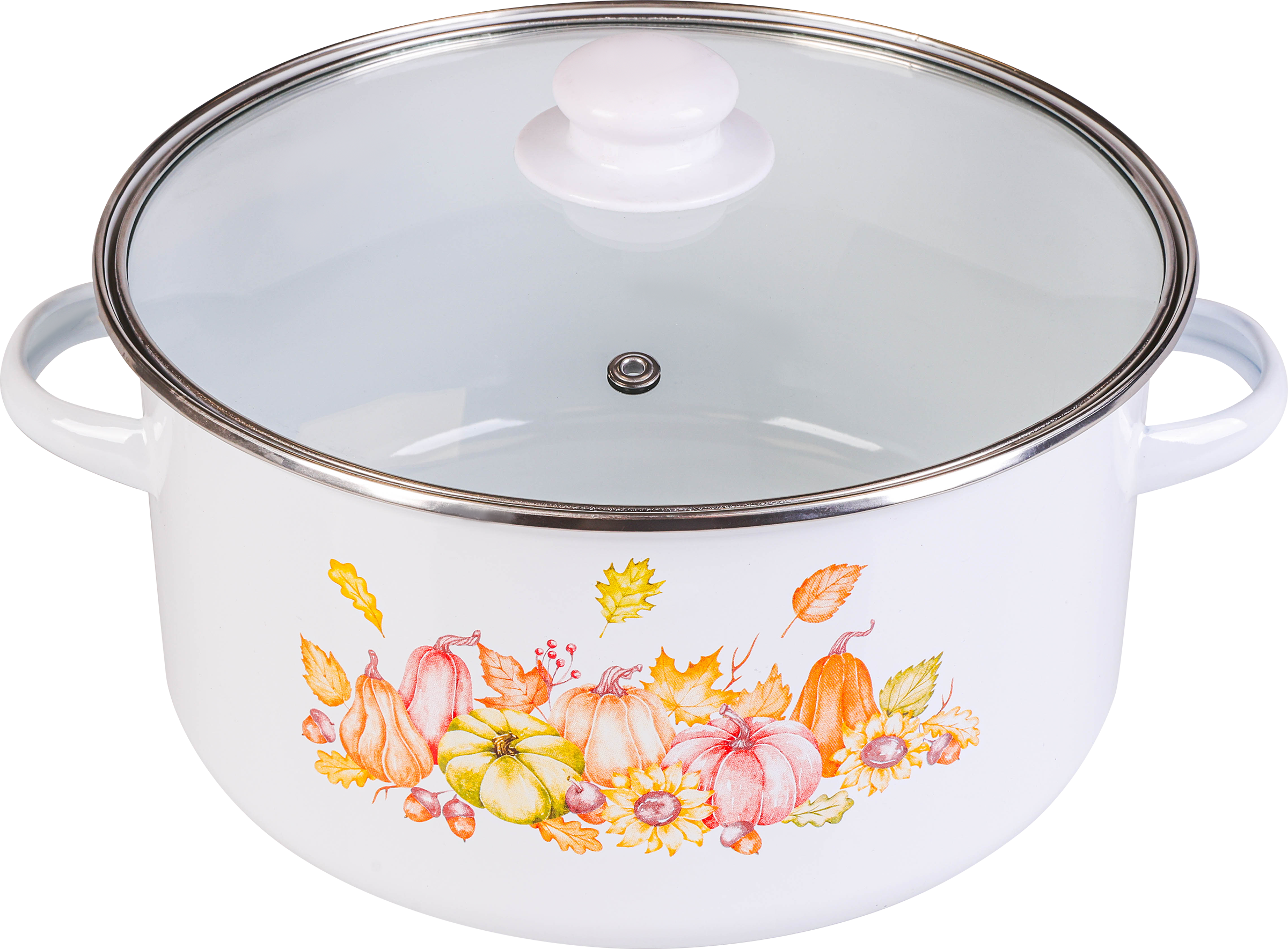 Изображение товара Кастрюля HOMECLUB Enamel 4.8 л с деколь и стеклянной крышкой Изображение товара Кастрюля HOMECLUB Enamel 4.8 л с деколь и стеклянной крышкой