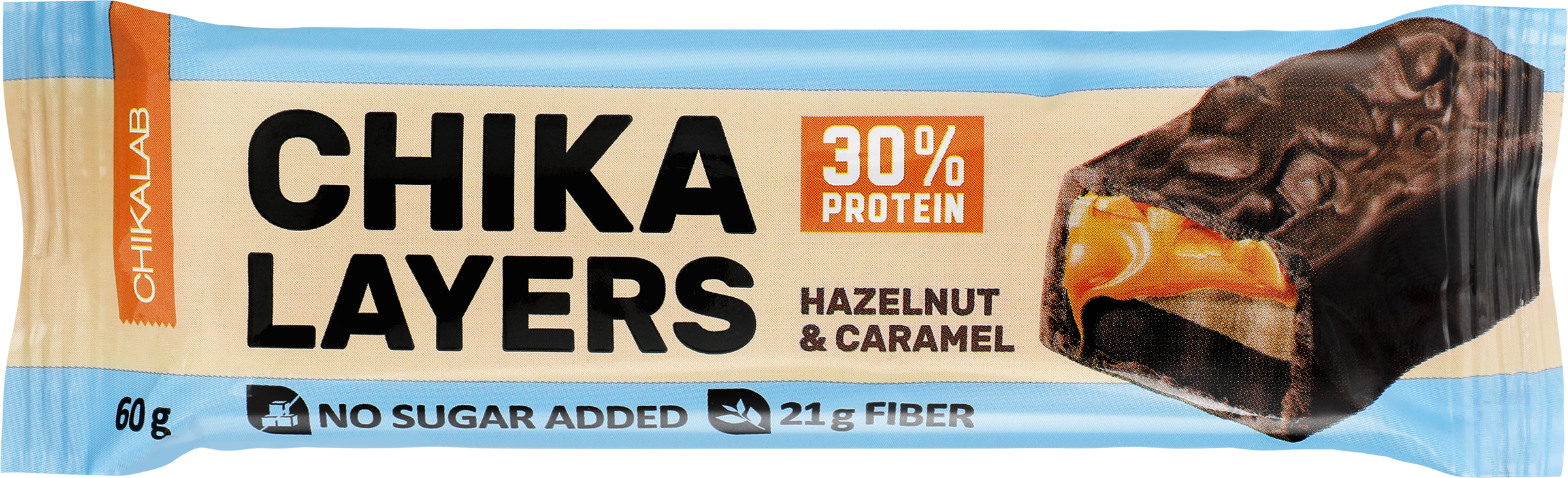 Изображение товара Протеиновый батончик CHIKALAB Chika Layers Лесной орех с карамелью