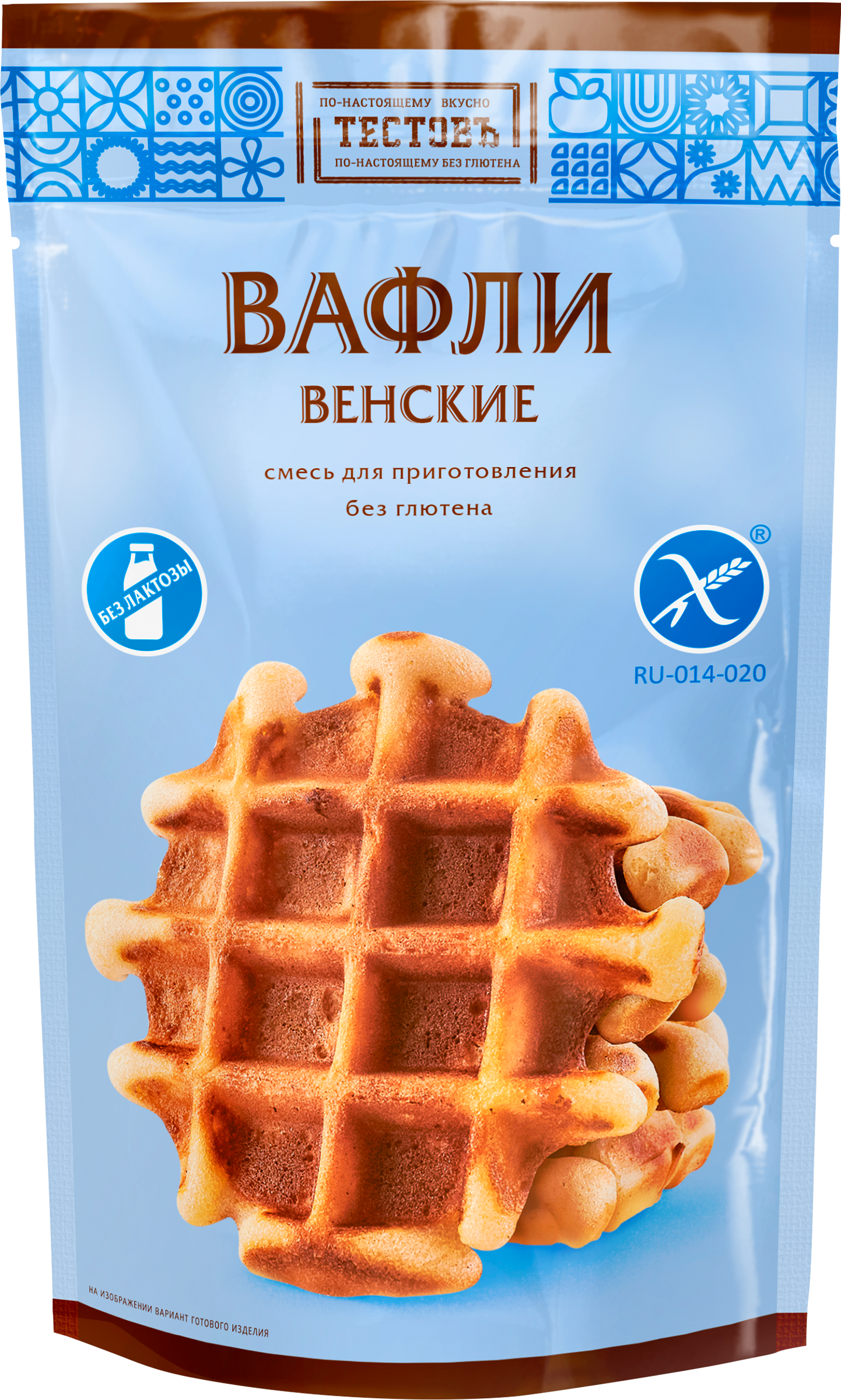 Изображение товара Безглютеновая смесь для венских вафель ТЕСТОВЪ 200г - веганская, без лактозы и яиц