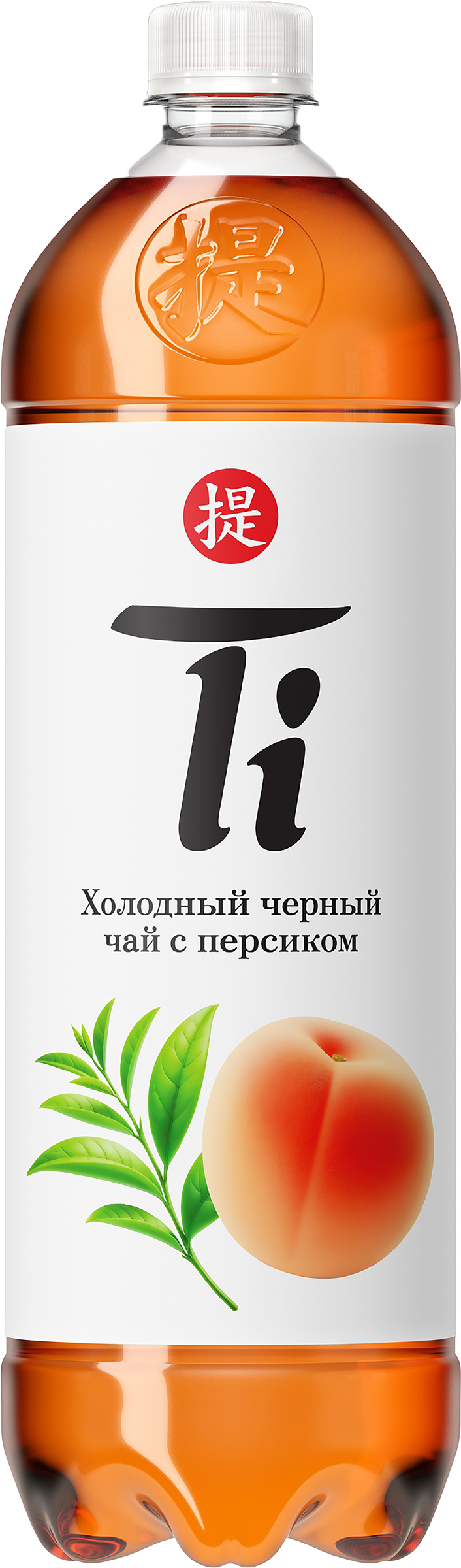 Изображение товара Напиток TI Холодный черный чай со вкусом персика негазированный, 1.25л