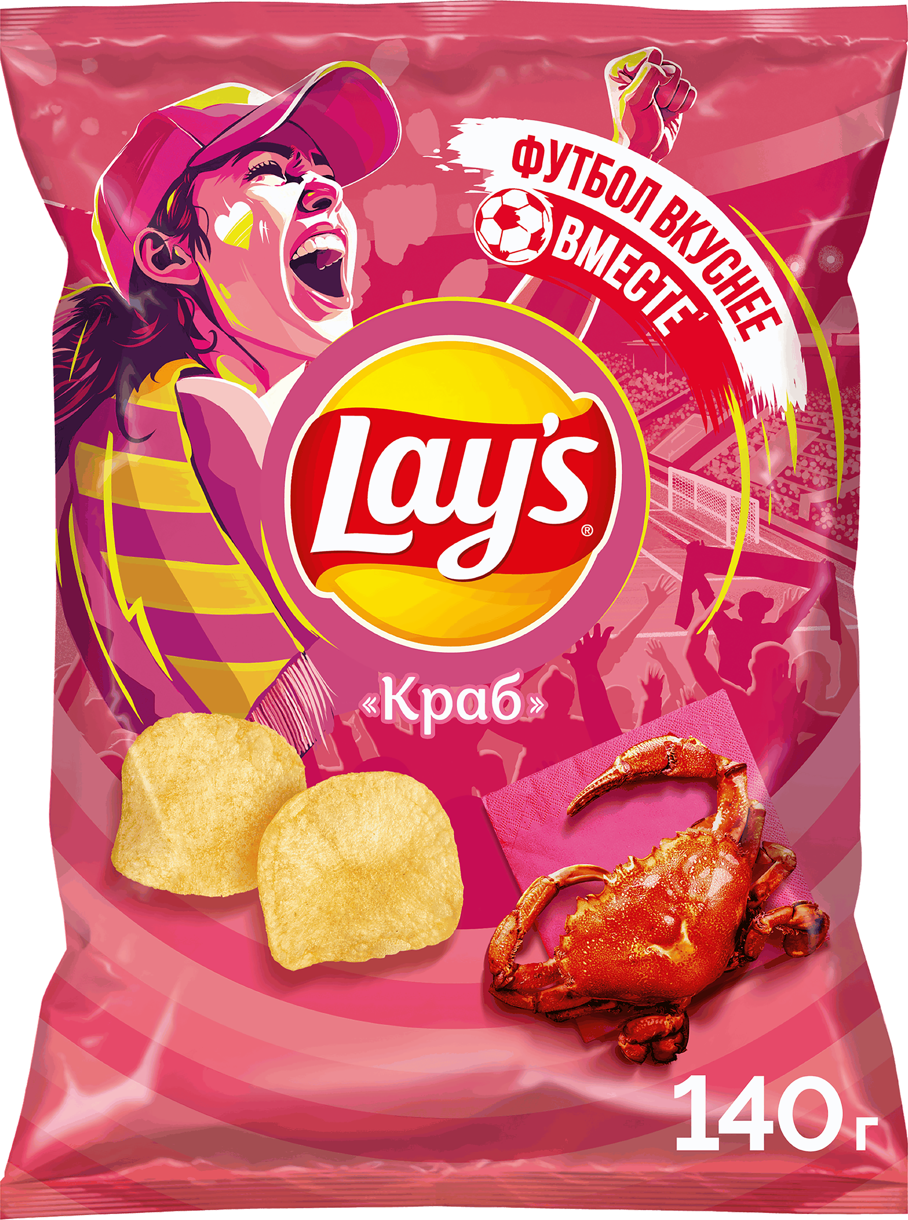 Изображение товара Чипсы картофельные LAY'S Краб 140г хрустящая морская закуска Изображение товара Чипсы картофельные LAY'S Краб 140г хрустящая морская закуска