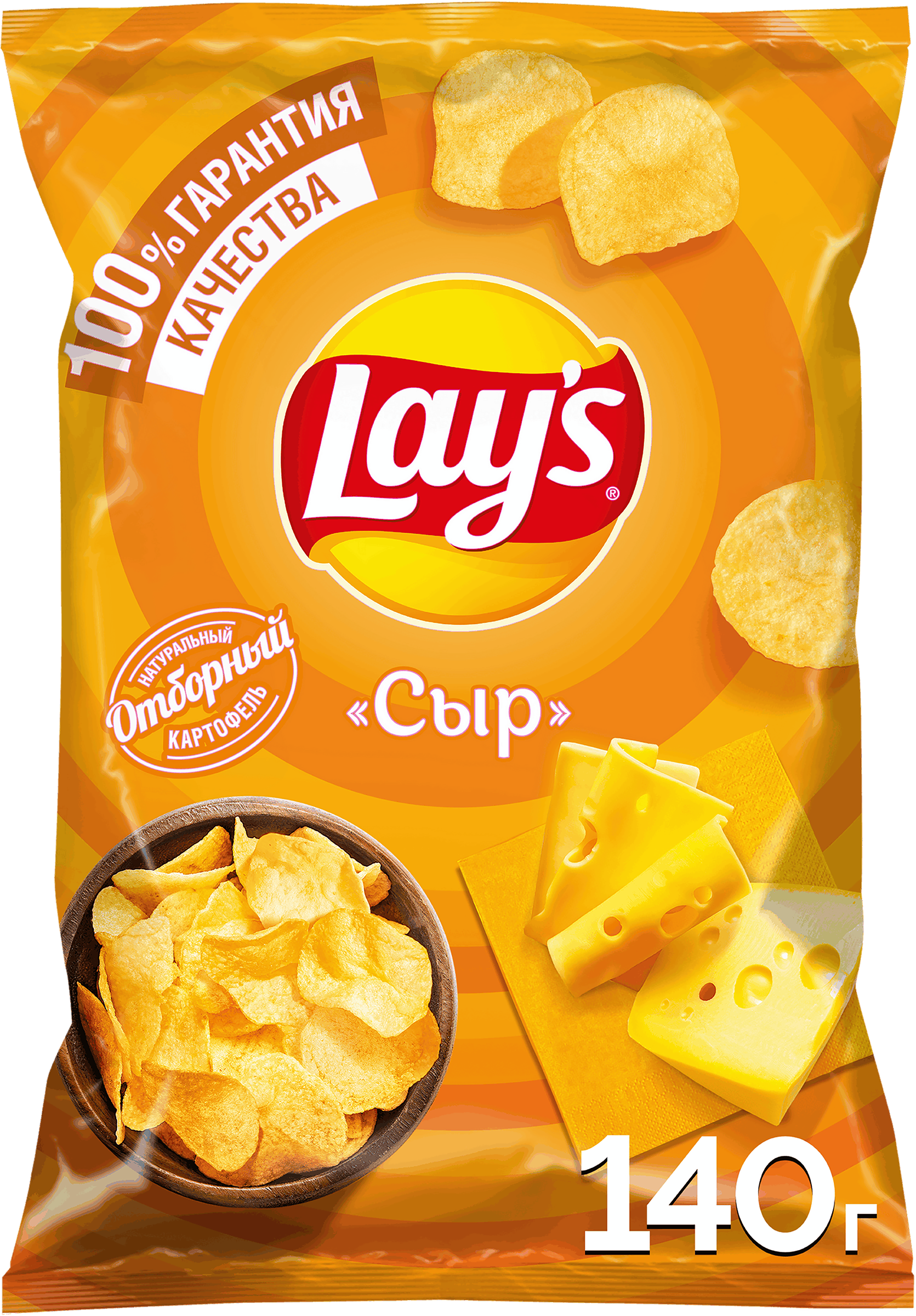 Изображение товара Чипсы картофельные LAY'S Сыр, 140г Изображение товара Чипсы картофельные LAY'S Сыр, 140г