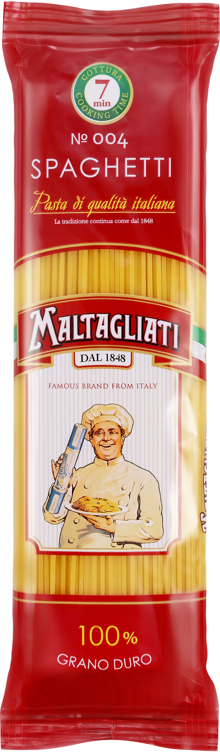 Изображение товара Спагетти MALTAGLIATI № 004 из твердой пшеницы, вкусные и быстро готовящиеся Изображение товара Спагетти MALTAGLIATI № 004 из твердой пшеницы, вкусные и быстро готовящиеся