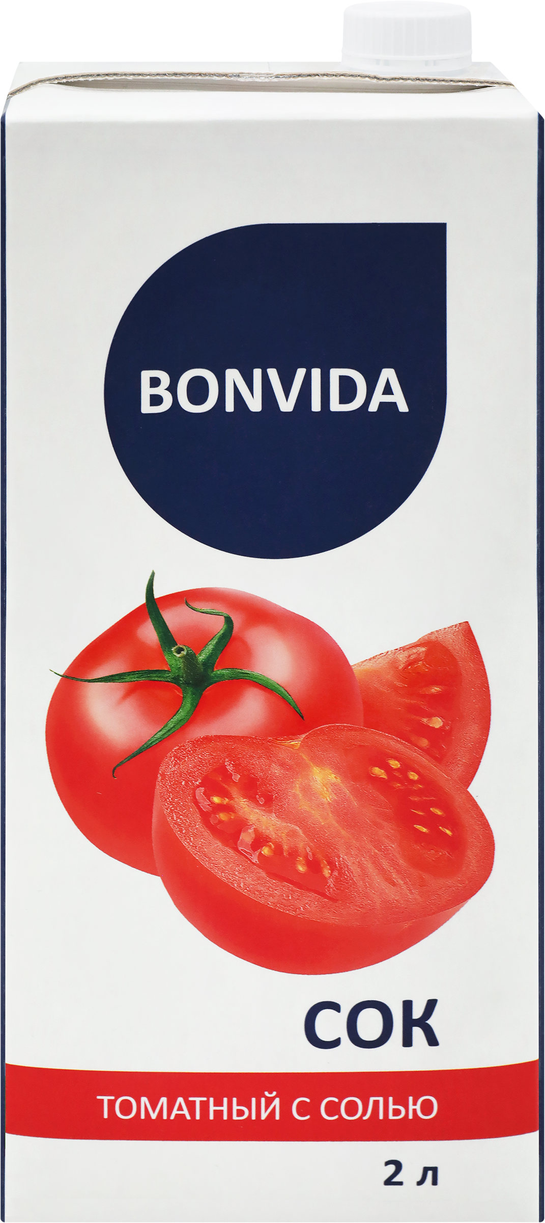 Изображение товара Сок BONVIDA Томатный с солью, 2л Изображение товара Сок BONVIDA Томатный с солью, 2л