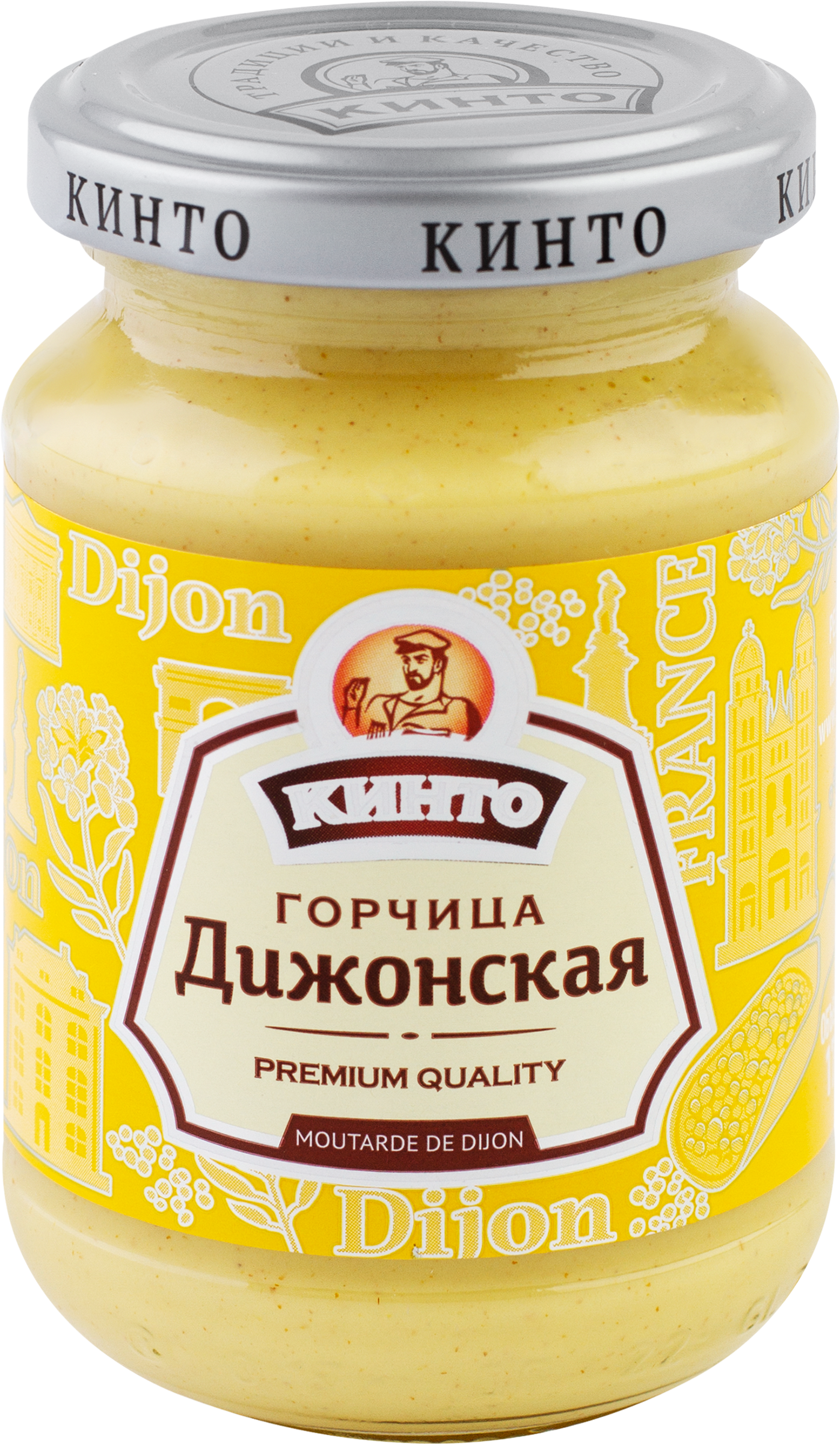 Изображение товара Горчица КИНТО Дижонская острая, 170мл - Пикантная приправа