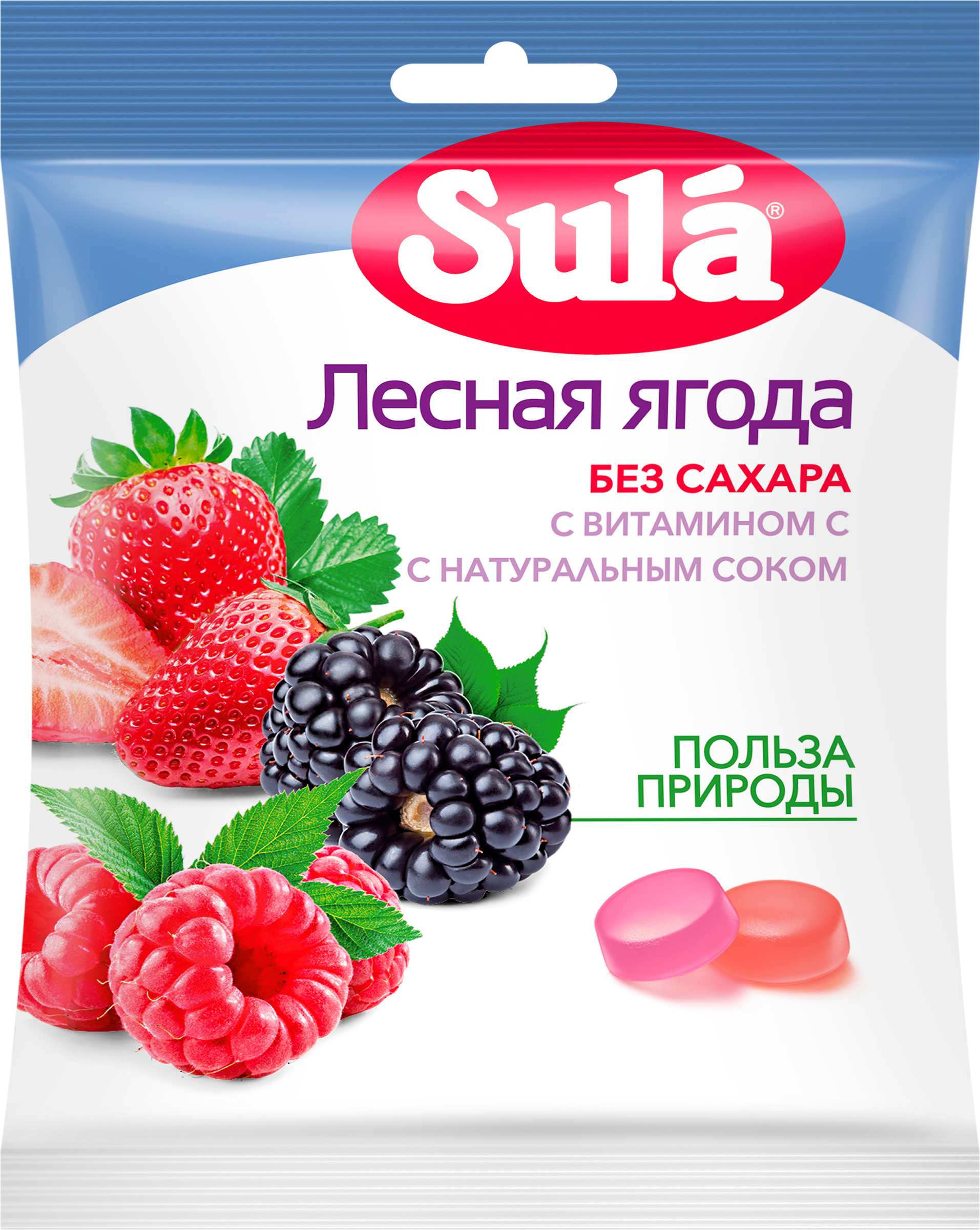 Изображение товара Карамель леденцовая SULA Лесная ягода без сахара 60г