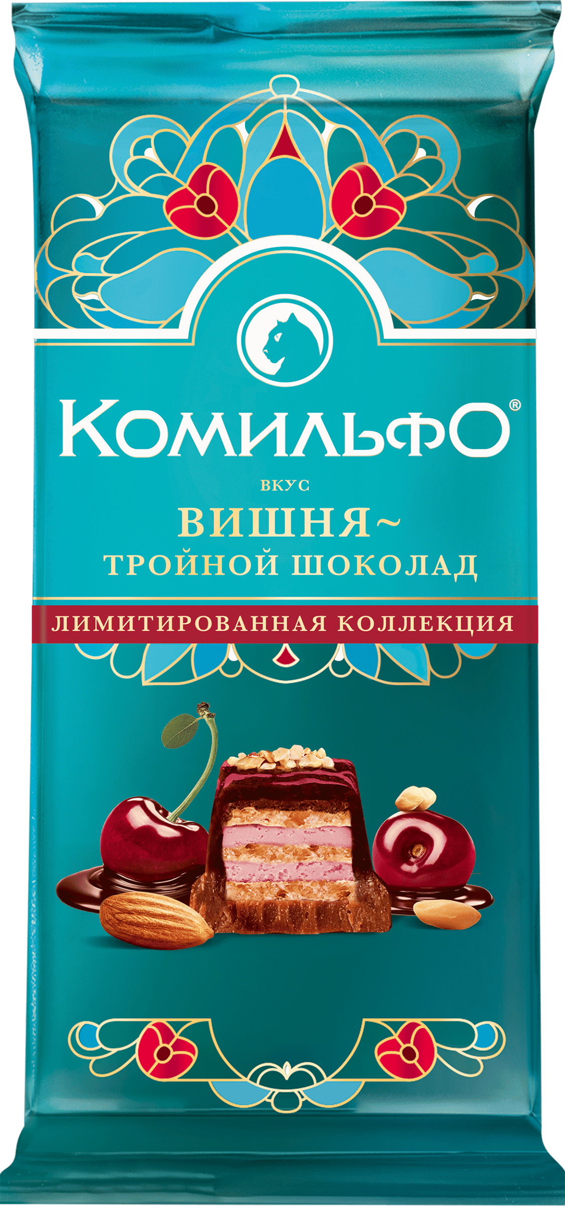 Изображение товара Шоколад КОМИЛЬФО молочный, темный и белый, 102г