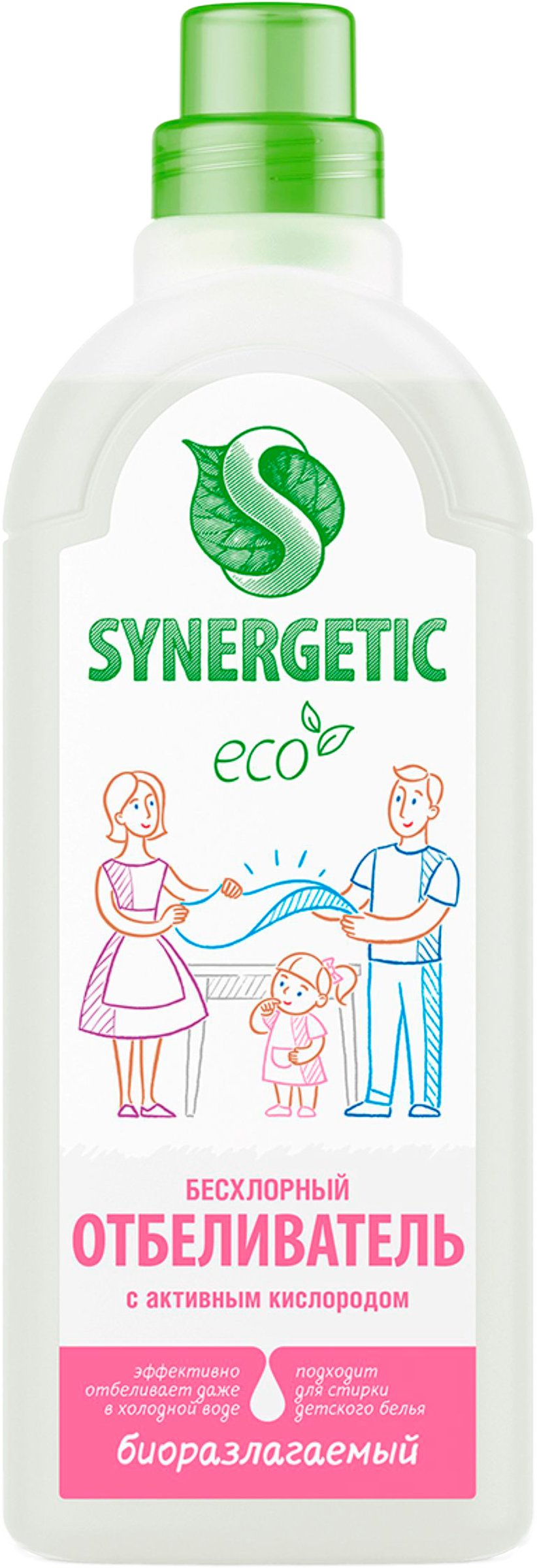 Изображение товара Отбеливатель SYNERGETIC с активным кислородом, без хлора, 1л