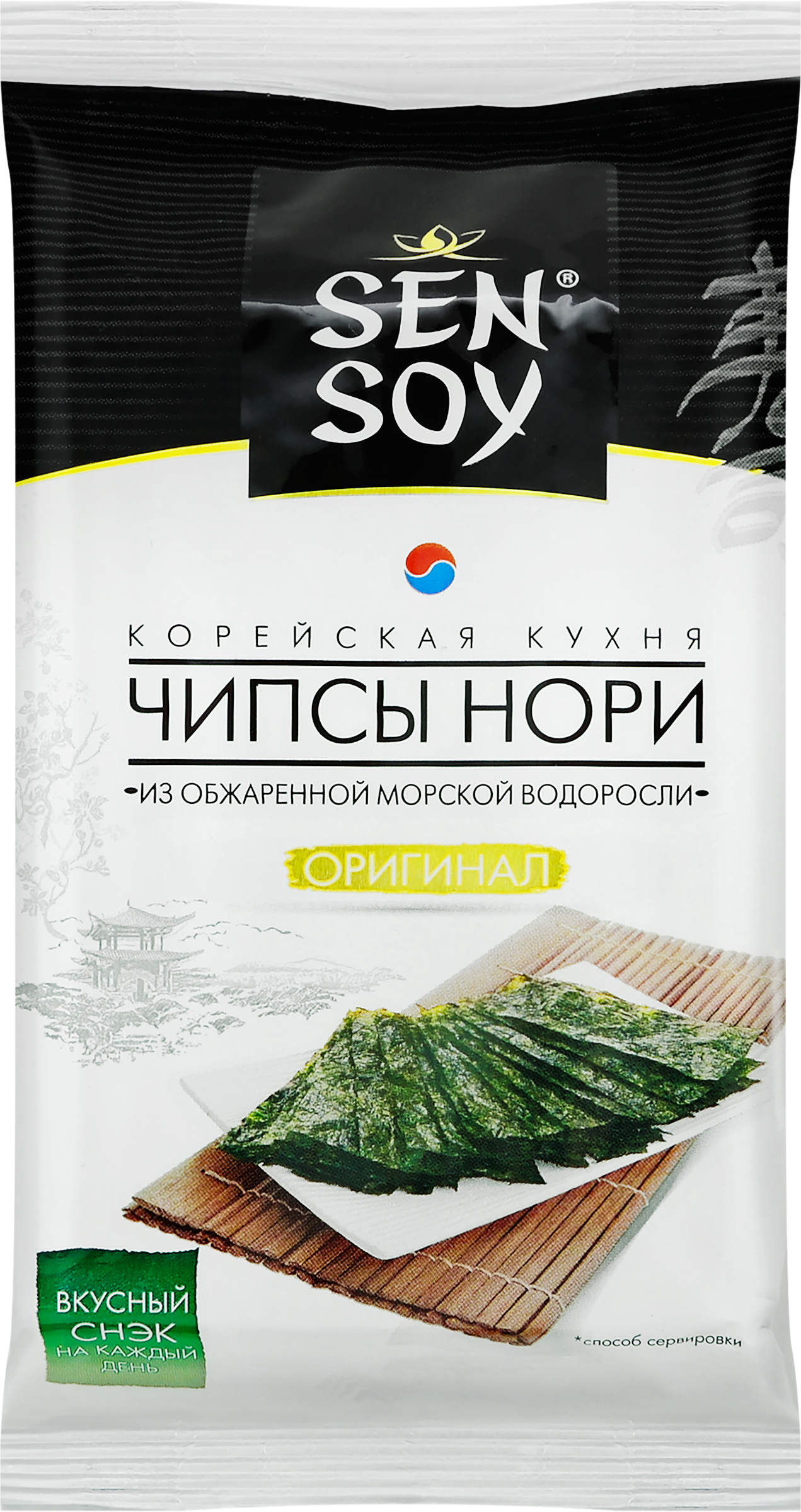 Изображение товара Сухие чипсы из морских водорослей SEN SOY Original - польза и вкус Изображение товара Сухие чипсы из морских водорослей SEN SOY Original - польза и вкус