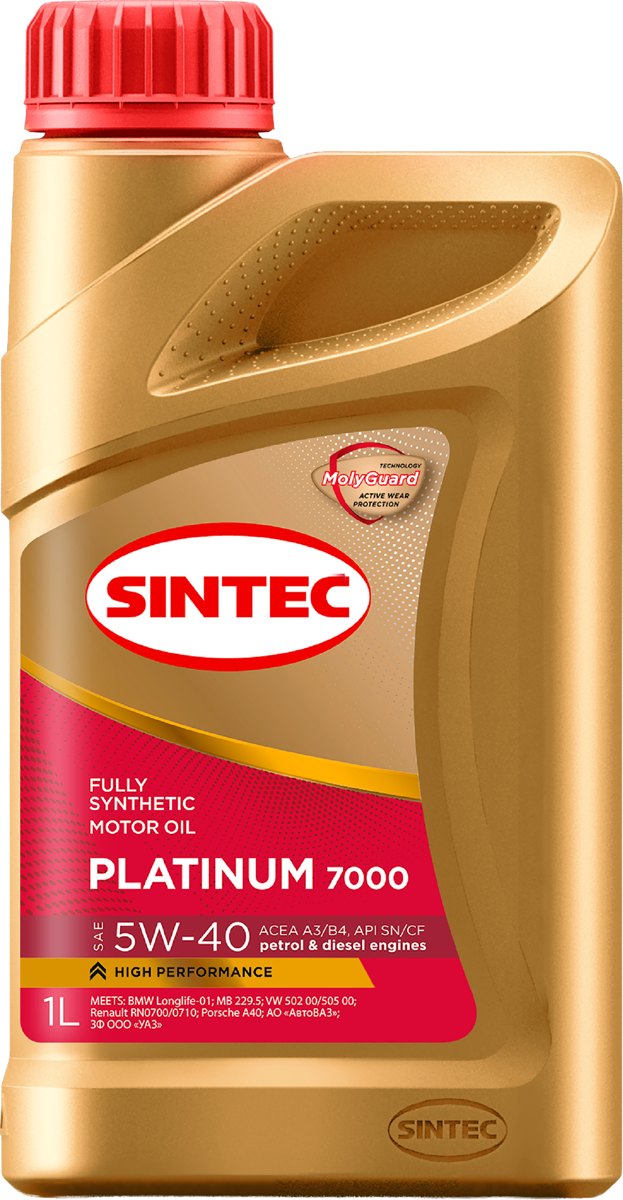 Изображение товара Масло моторное SINTEC Platinum 7000 5W-40 A3/B4 SN/CF, синтетическое, 1л Изображение товара Масло моторное SINTEC Platinum 7000 5W-40 A3/B4 SN/CF, синтетическое, 1л
