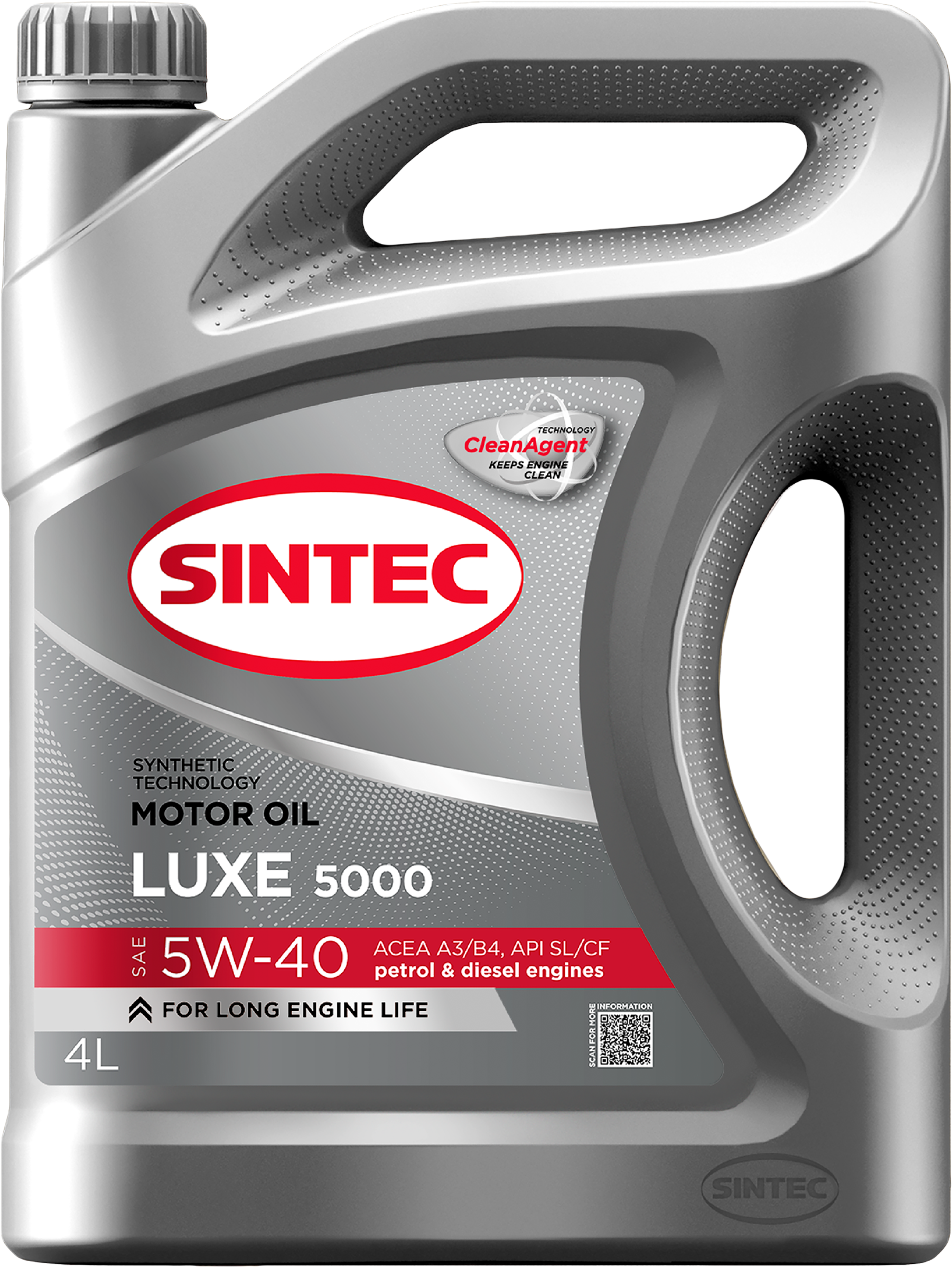 Изображение товара Масло моторное SINTEC Luxe 5000 5W-40 SL/CF 4л полусинтетика Изображение товара Масло моторное SINTEC Luxe 5000 5W-40 SL/CF 4л полусинтетика