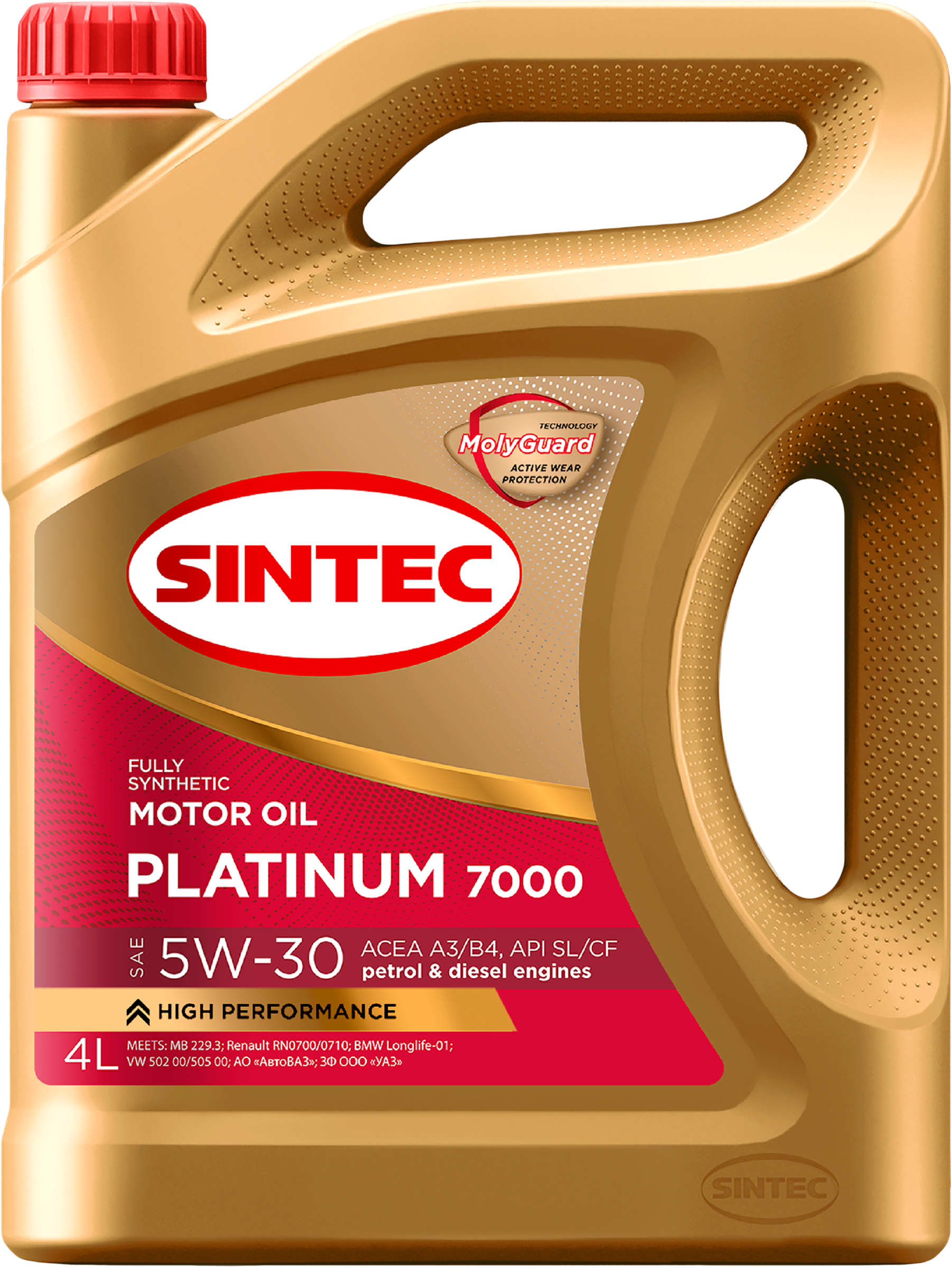 Изображение товара Масло моторное SINTEC Platinum 7000 5W-30 A3/B4 синтетическое 4л Изображение товара Масло моторное SINTEC Platinum 7000 5W-30 A3/B4 синтетическое 4л